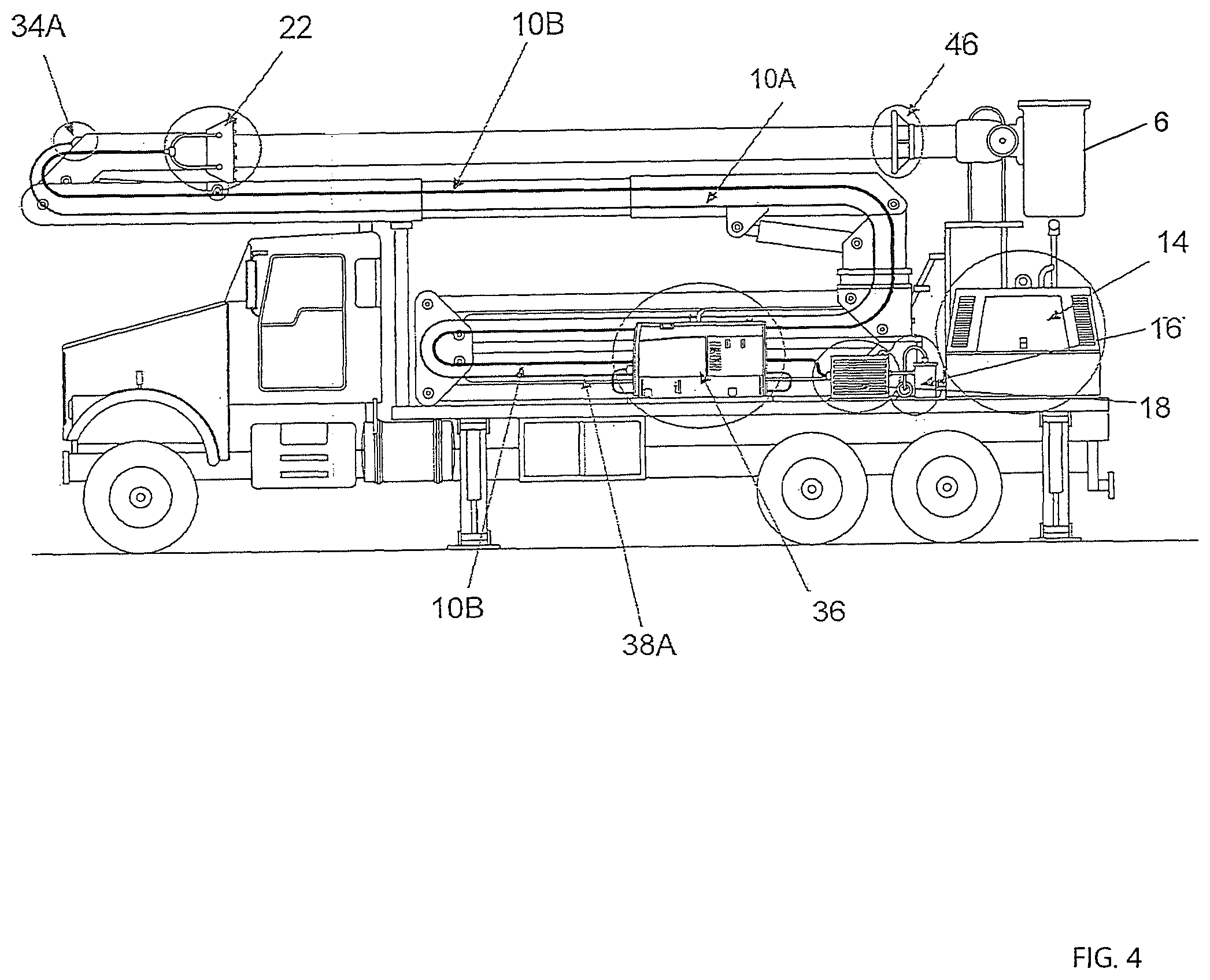 Patent US12365574 Figure 4 – Systems and methods for drying and cleaning an aerial lift electrically insulated boom