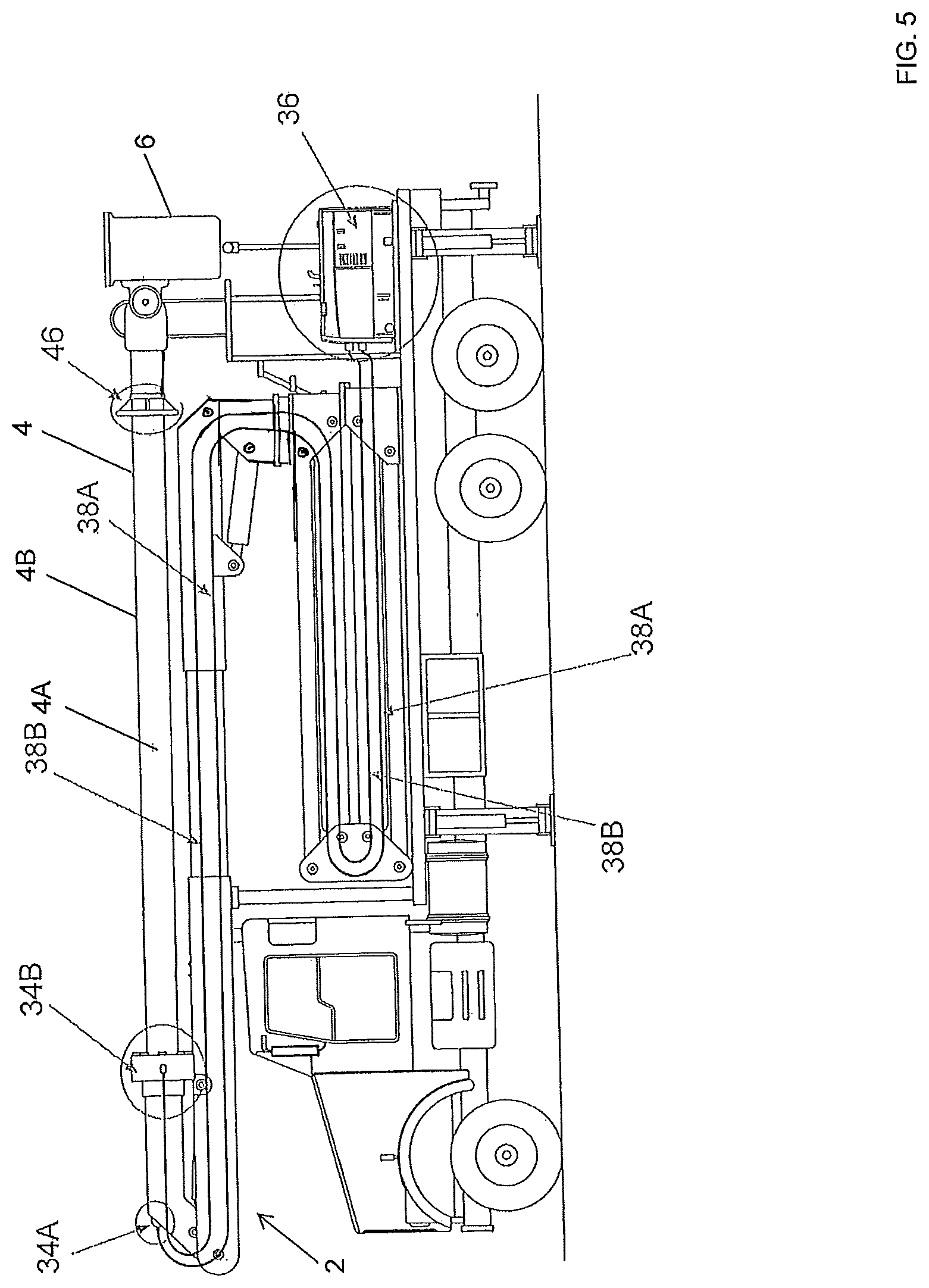 Patent US12365574 Figure 5 – Systems and methods for drying and cleaning an aerial lift electrically insulated boom