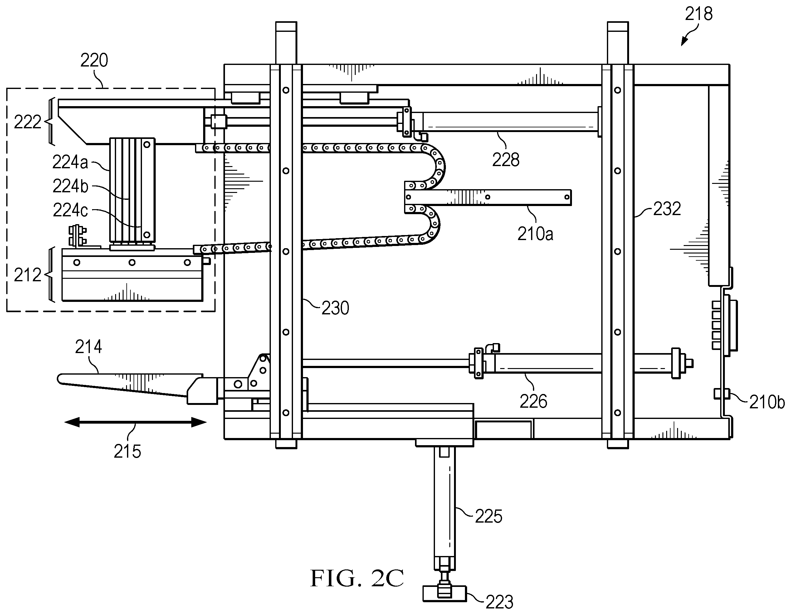 Patent US12365578 Figure 6 – Glueless pocketed spring cushioning unit assembler