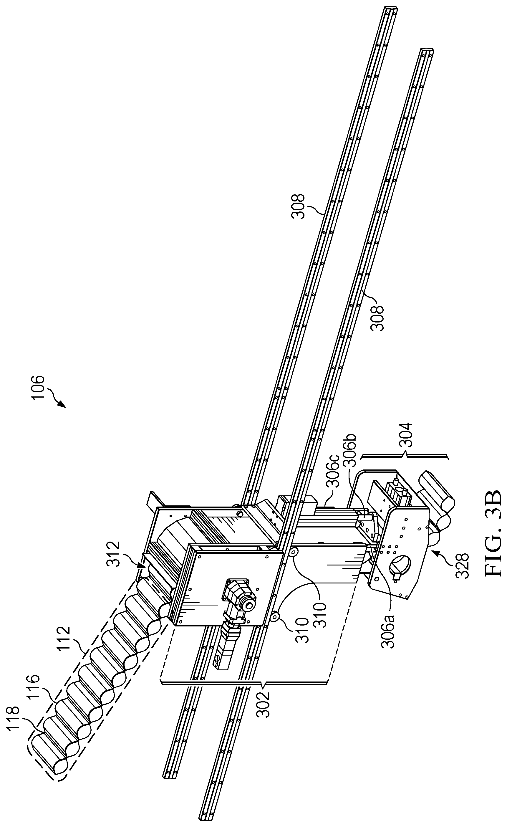 Patent US12365578 Figure 12 – Glueless pocketed spring cushioning unit assembler