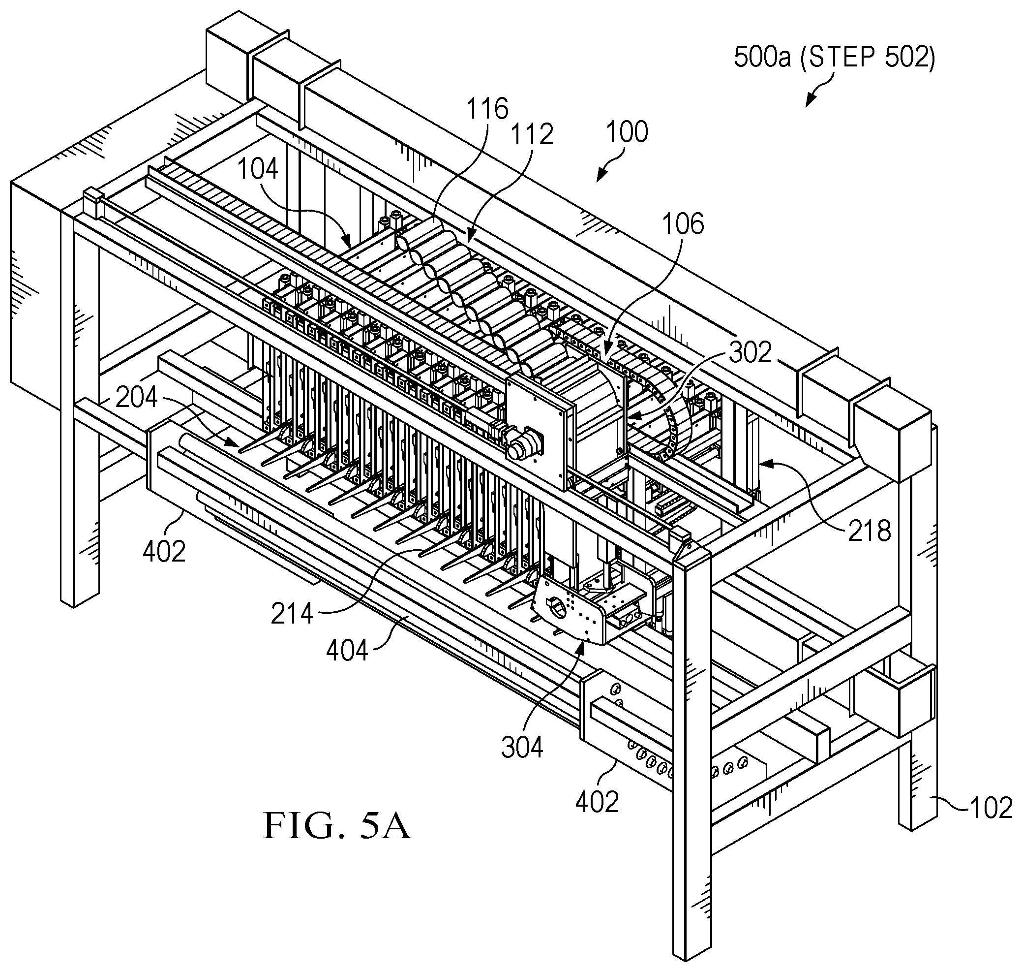 Patent US12365578 Figure 16 – Glueless pocketed spring cushioning unit assembler