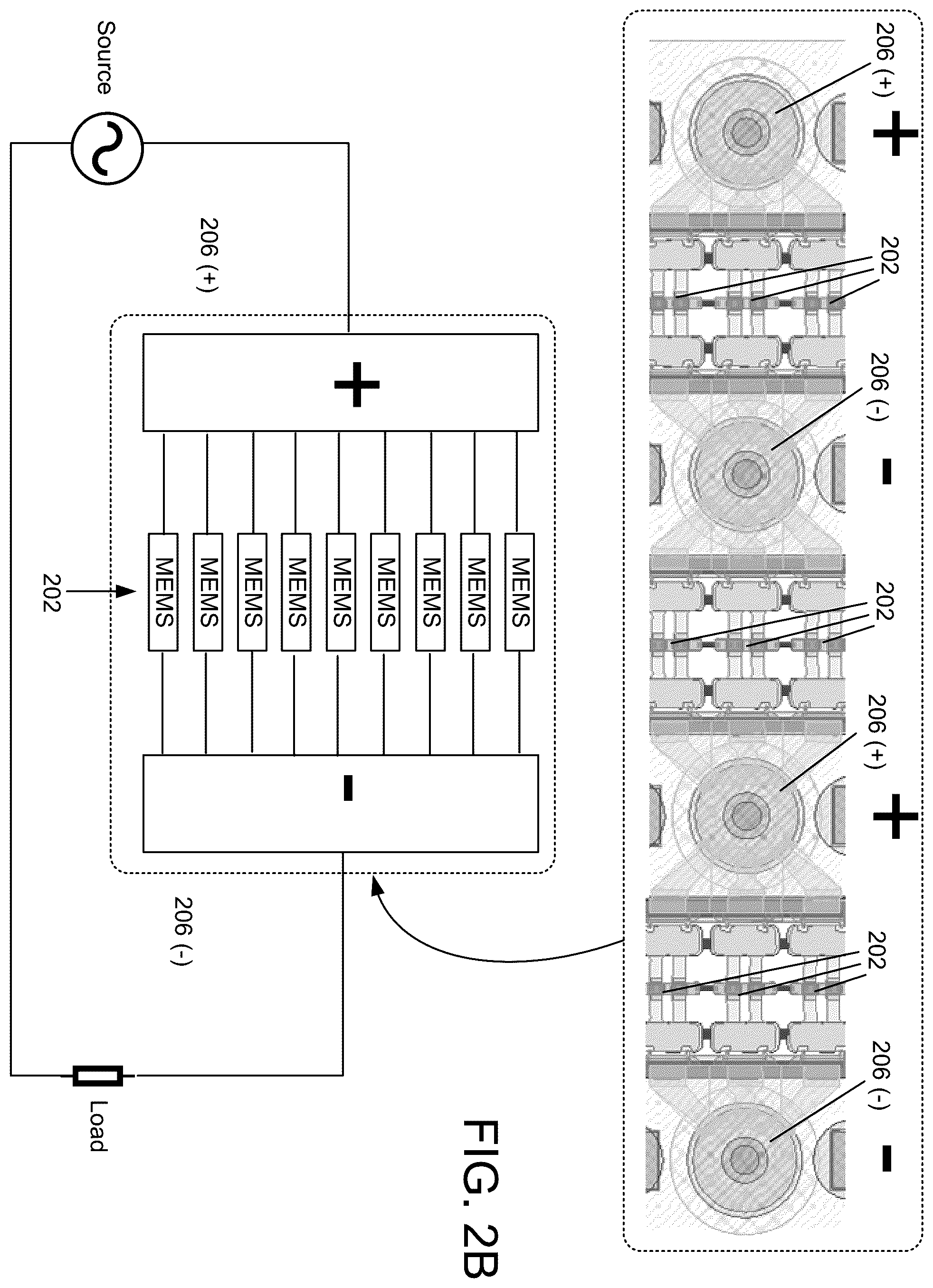Patent US12365579 Figure 3 – Distributed MEMS switch array design with multiple input/output ports