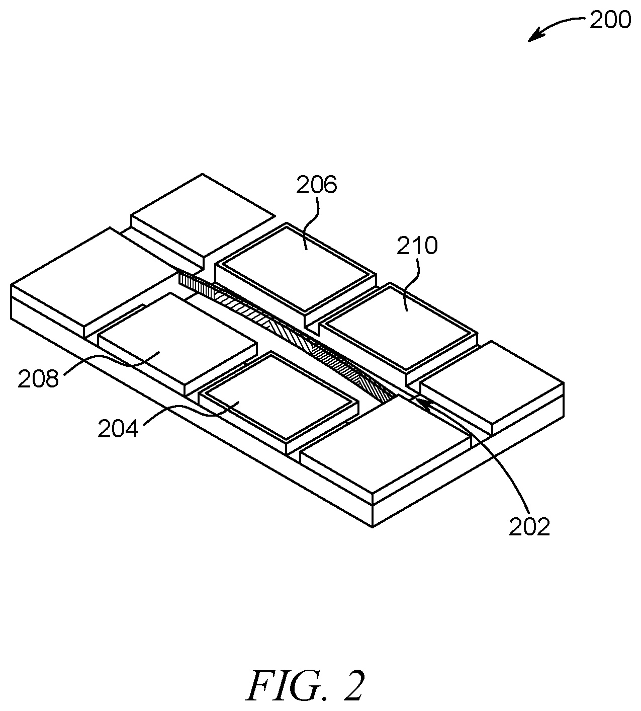 Patent US12365580 Figure 2 – Compact enhanced sensitivity temperature sensor using an encapsulated clamped-clamped MEMS beam resonator