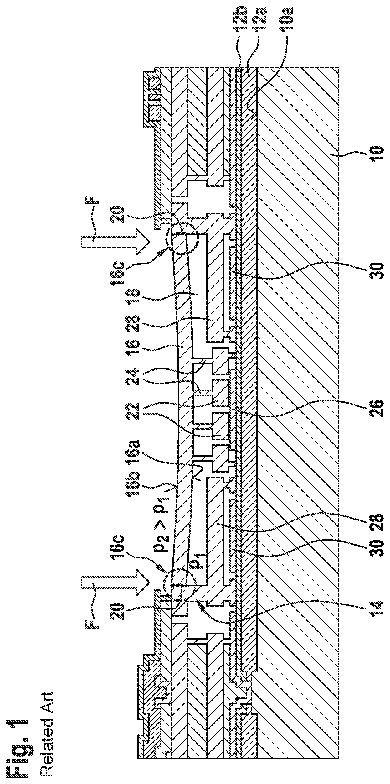 Patent US12365581 Figure 1 – Micromechanical component for a sensor or microphone device