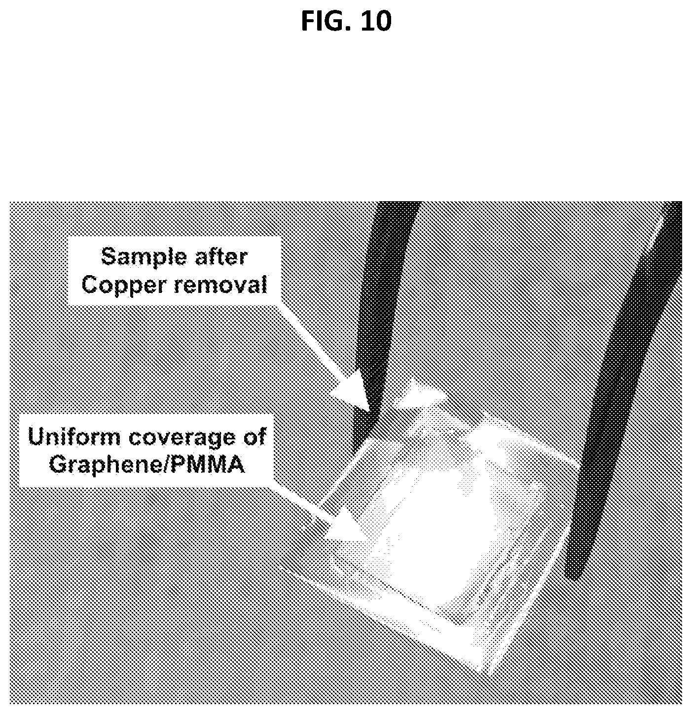 Patent US12365592 Figure 10 – Method for transferring graphene from metal substrates