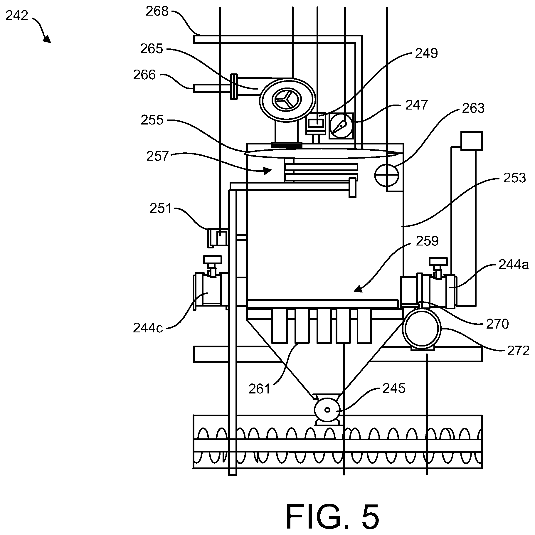 Patent US12365600 Figure 5 – Waste water management