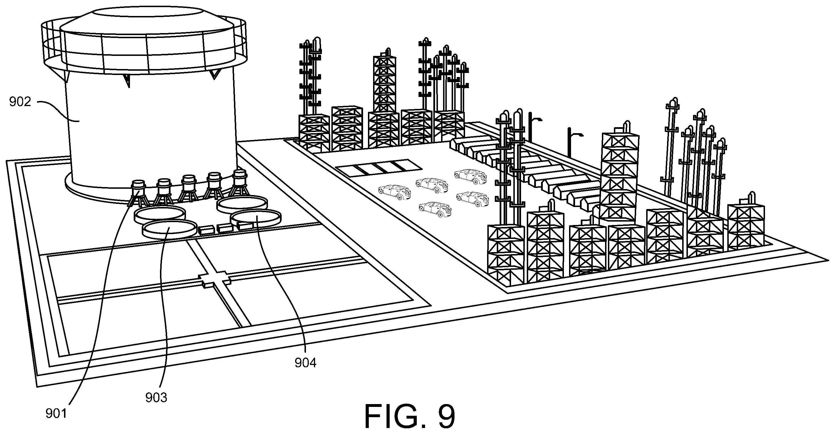 Patent US12365600 Figure 9 – Waste water management
