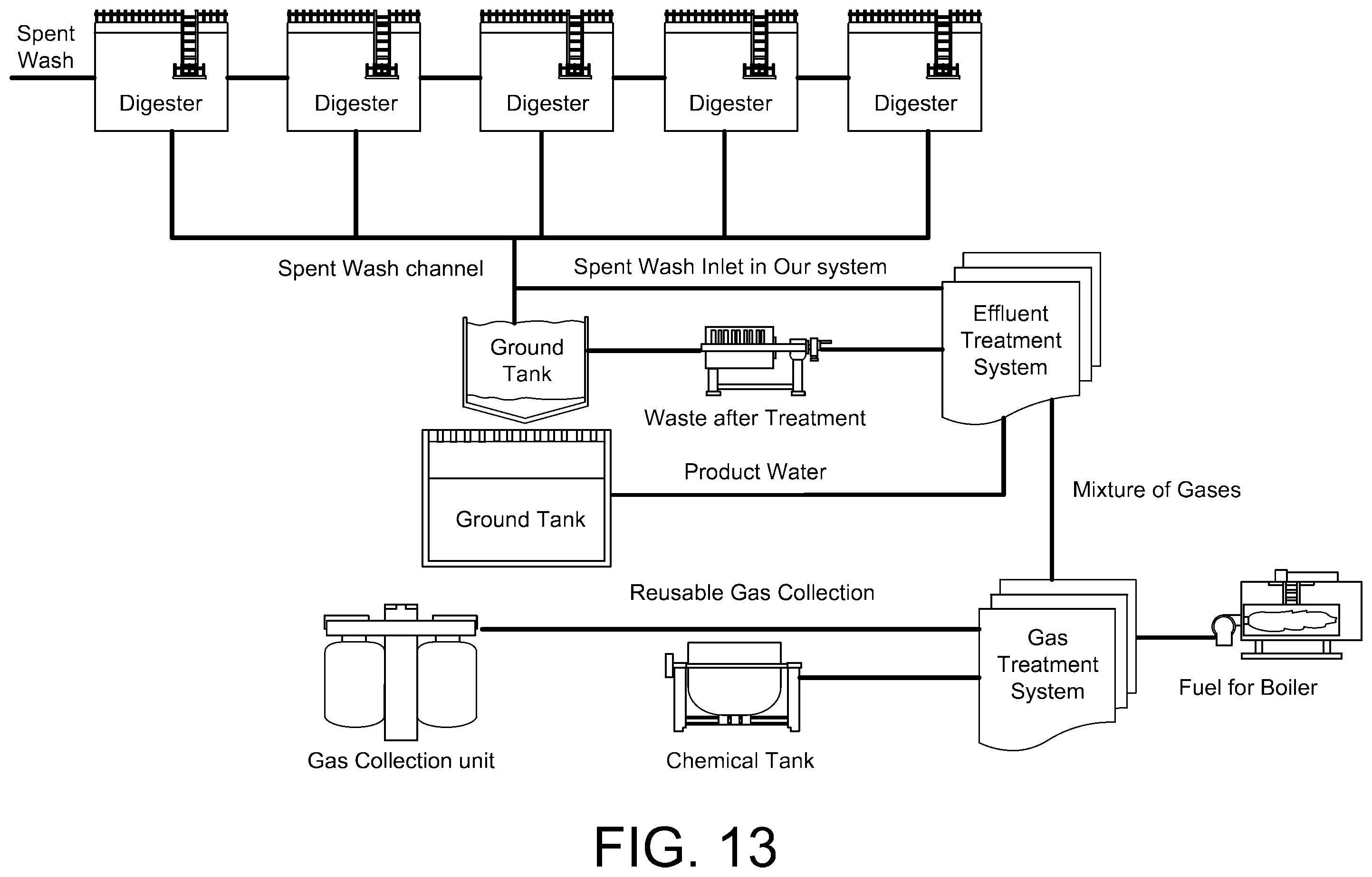 Patent US12365600 Figure 13 – Waste water management