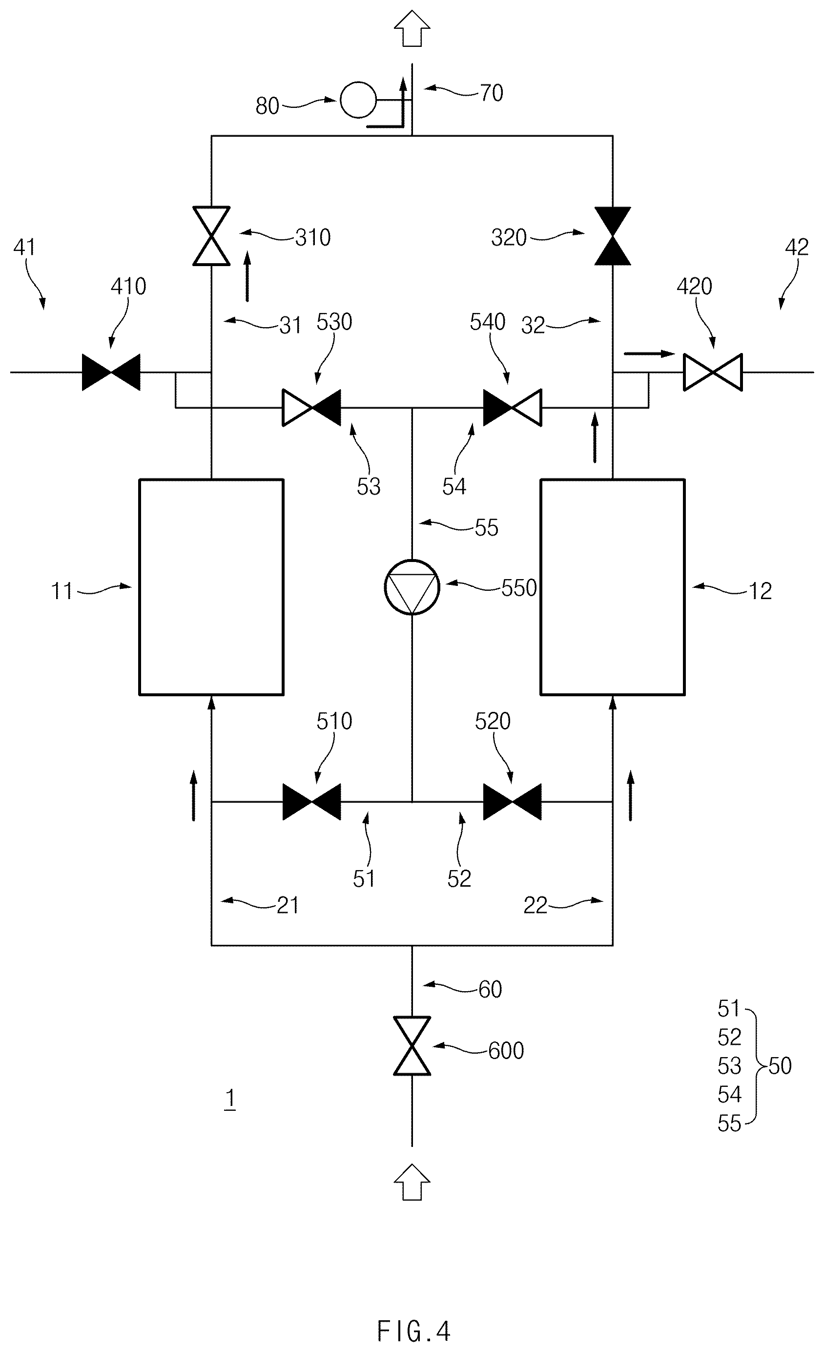 Patent US12365607 Figure 4 – Water softening system