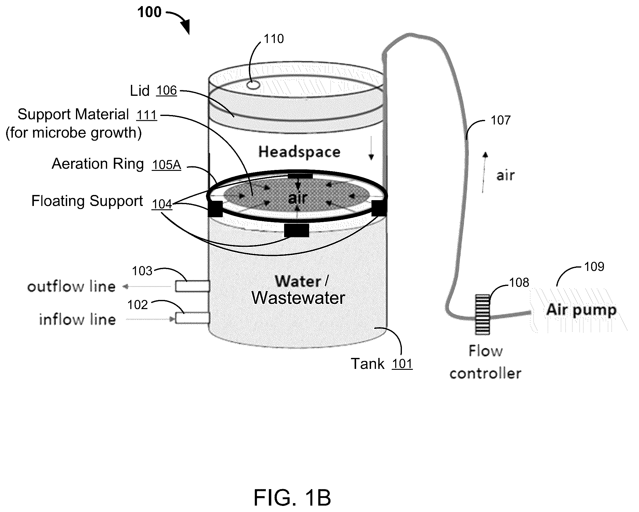 Patent US12365610 Figure 2 – Scalable floating micro-aeration unit, devices and methods