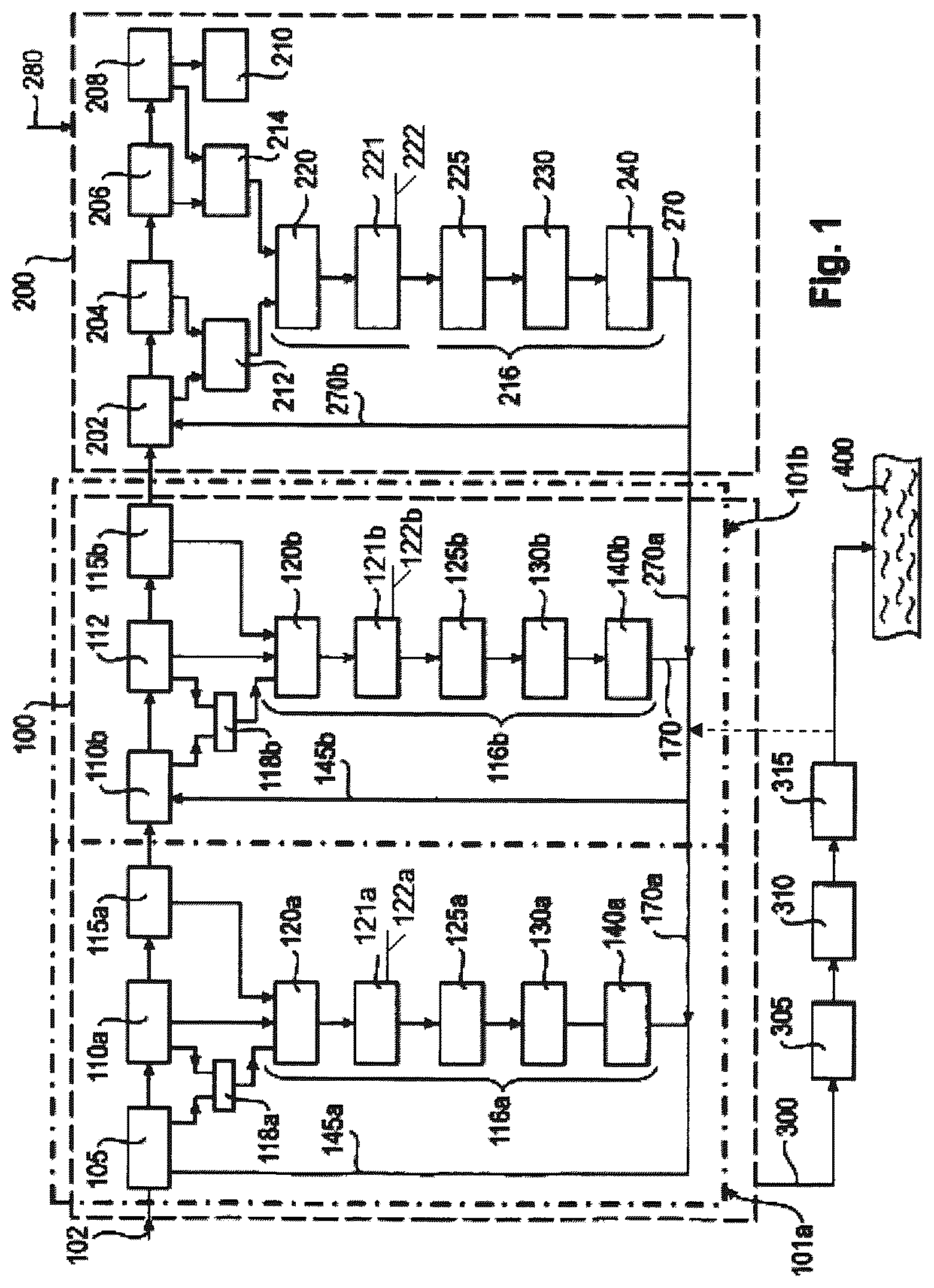 Patent US12365613 Figure 1 – Method for cleaning process water circulated in a paper recycling system using enzymes