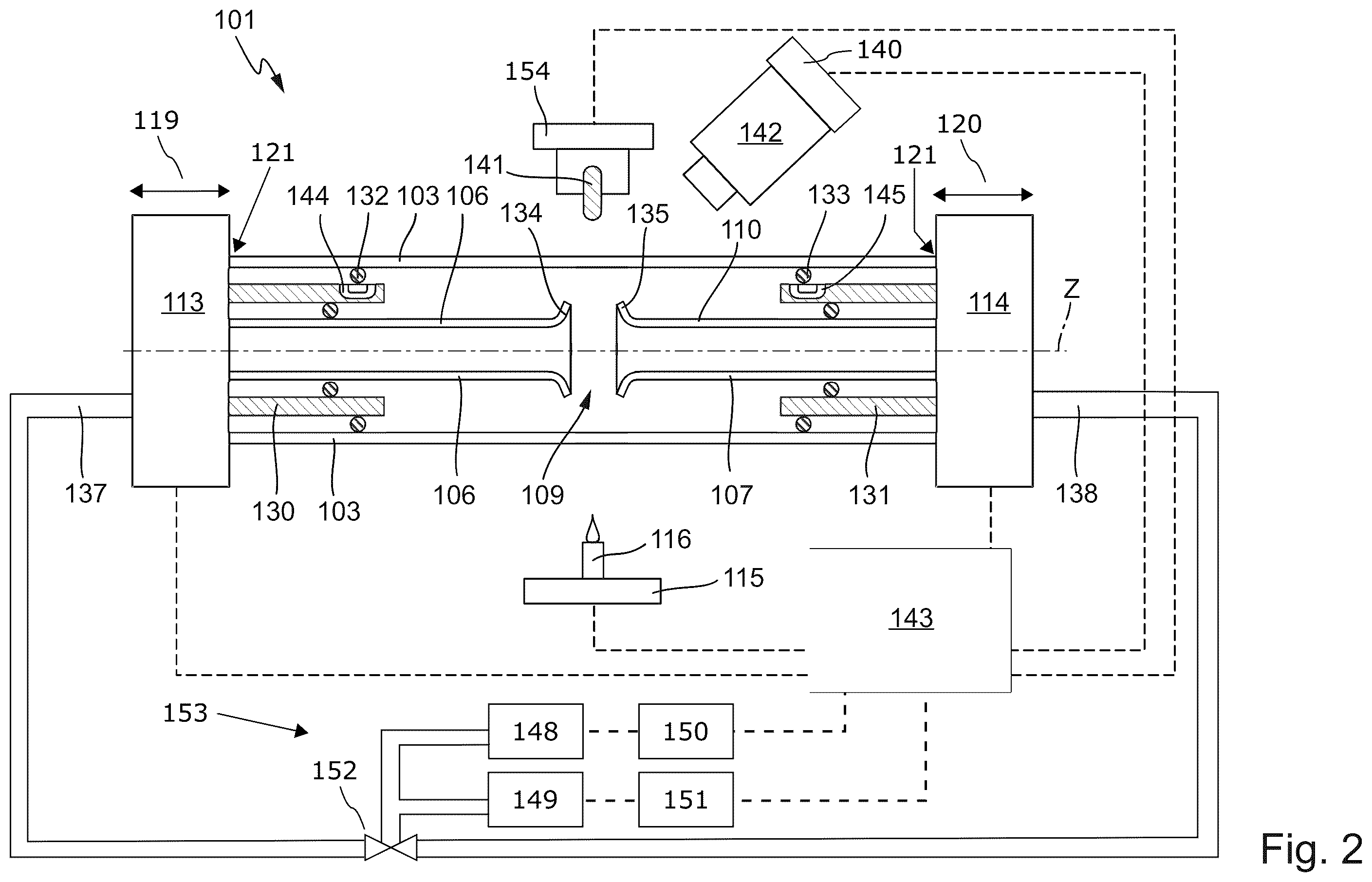 Patent US12365615 Figure 2 – Apparatus for the automated production of glass assemblies and corresponding method