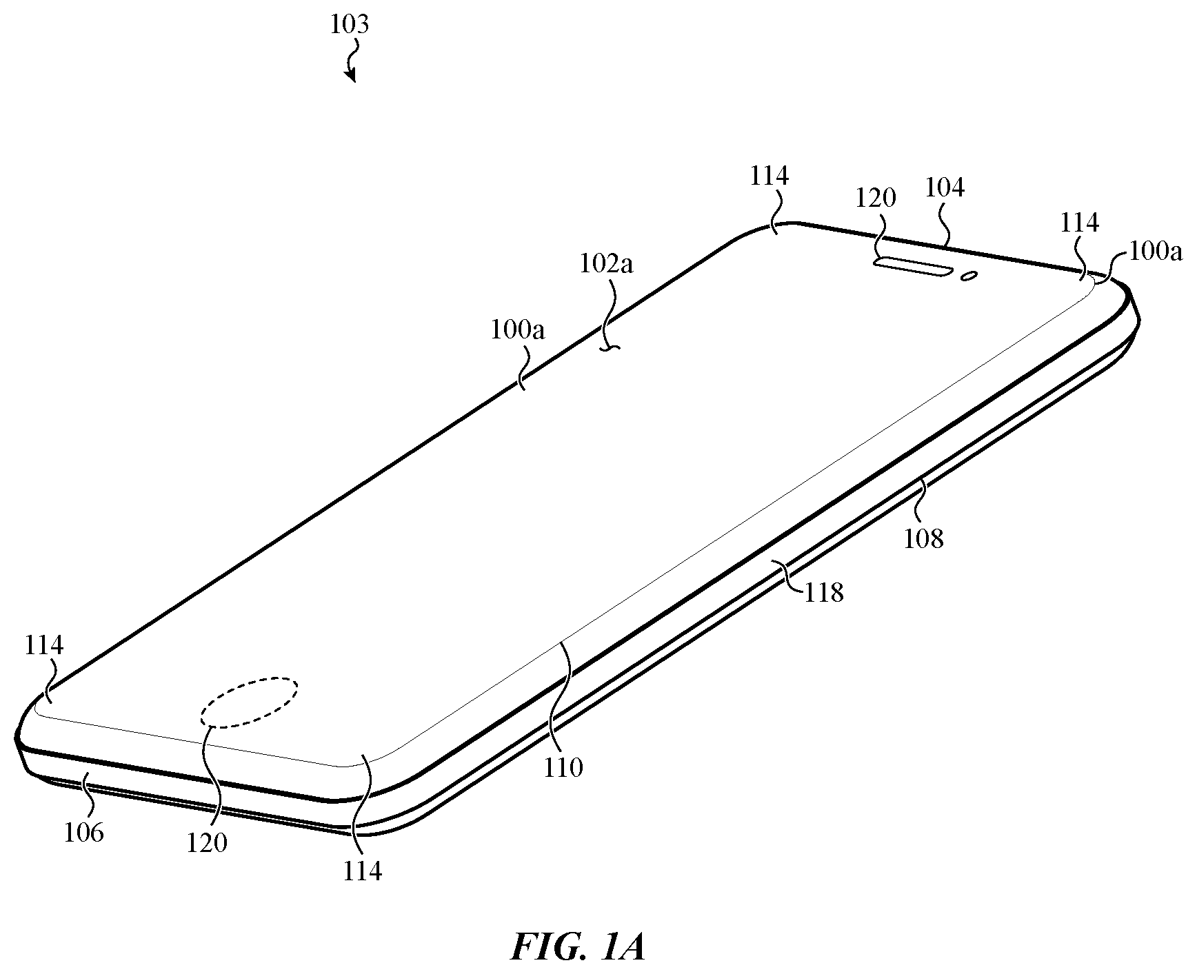 Patent US12365620 Figure 1 – Patterned asymmetric chemical strengthening