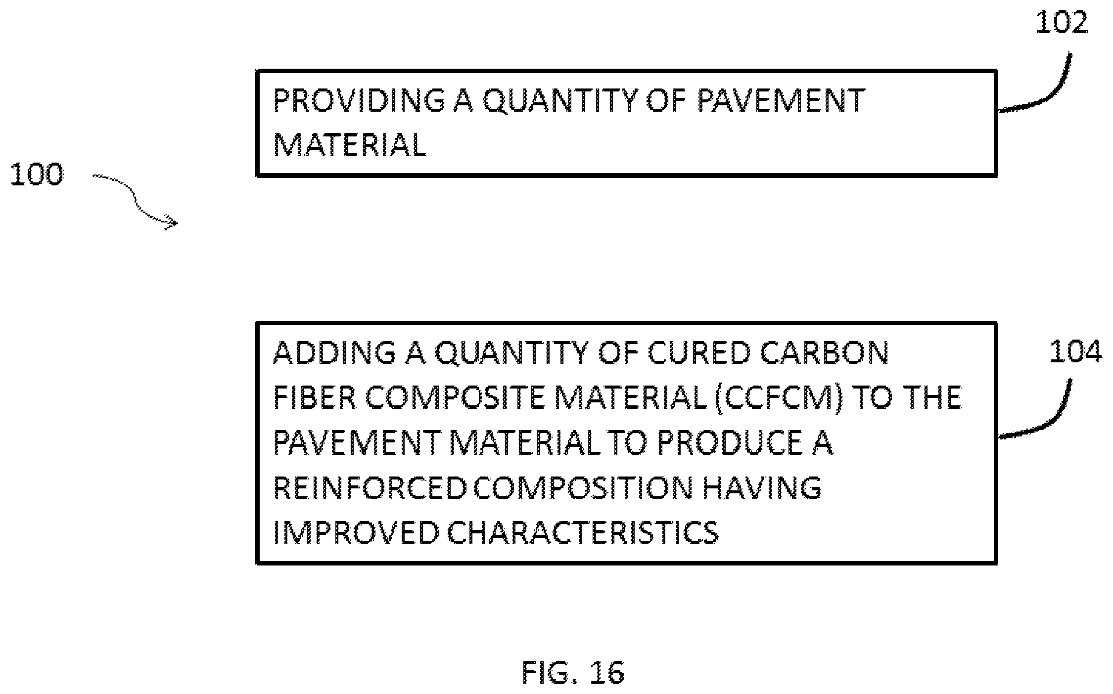 Patent US12365626 Figure 16 – Permeable pavement system including a permeable pavement composition and a related method