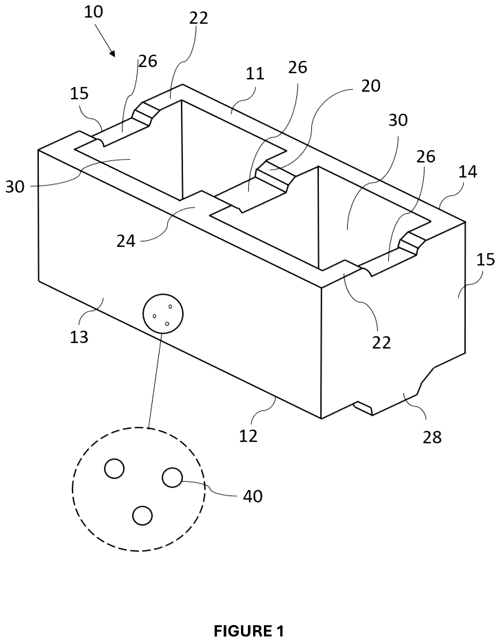 Patent US12365629 Figure 1 – Concrete masonry unit composition for automated block machines