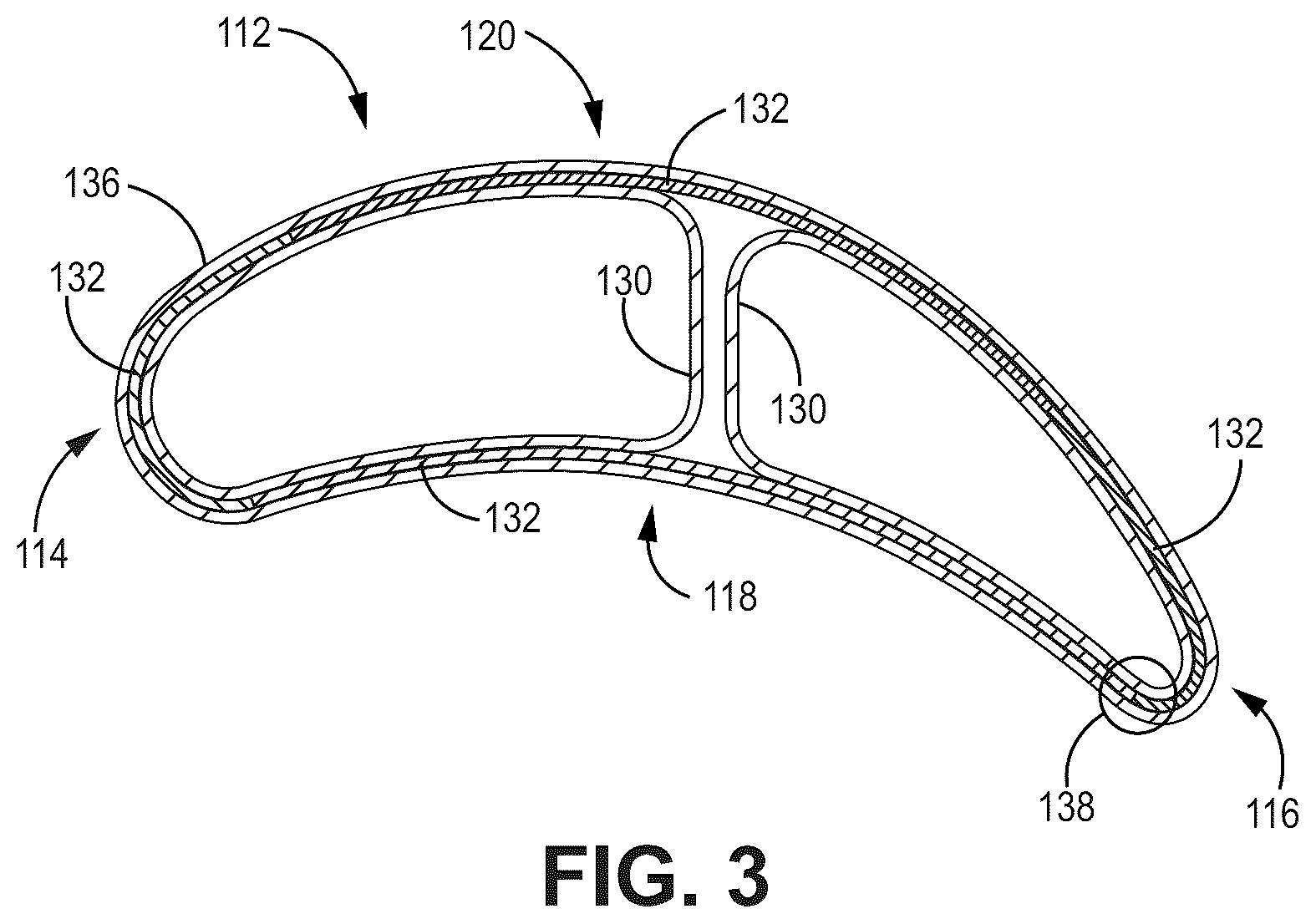 Patent US12365633 Figure 3 – Method to tie composite vane platform and airfoil design details