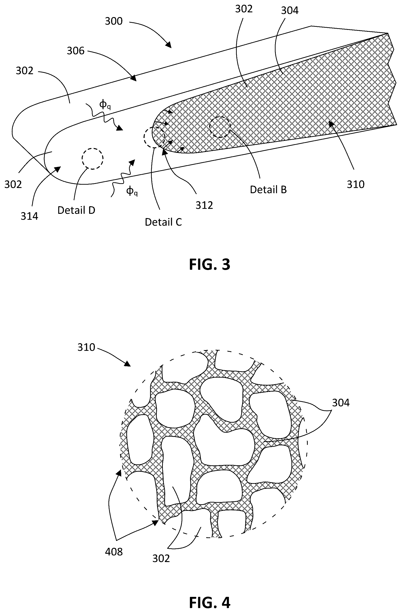 Patent US12365635 Figure 3 – Shape-stable structures with ablative cooling