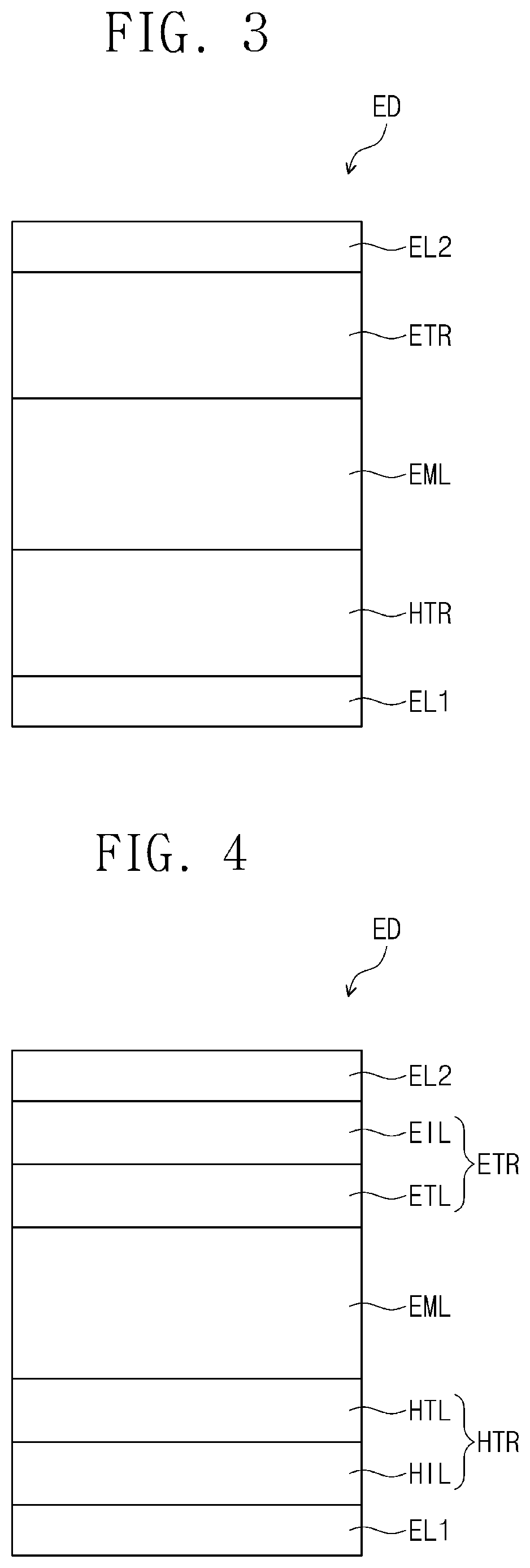 Patent US12365683 Figure 3 – Light emitting device and fused polycyclic compound for light emitting device