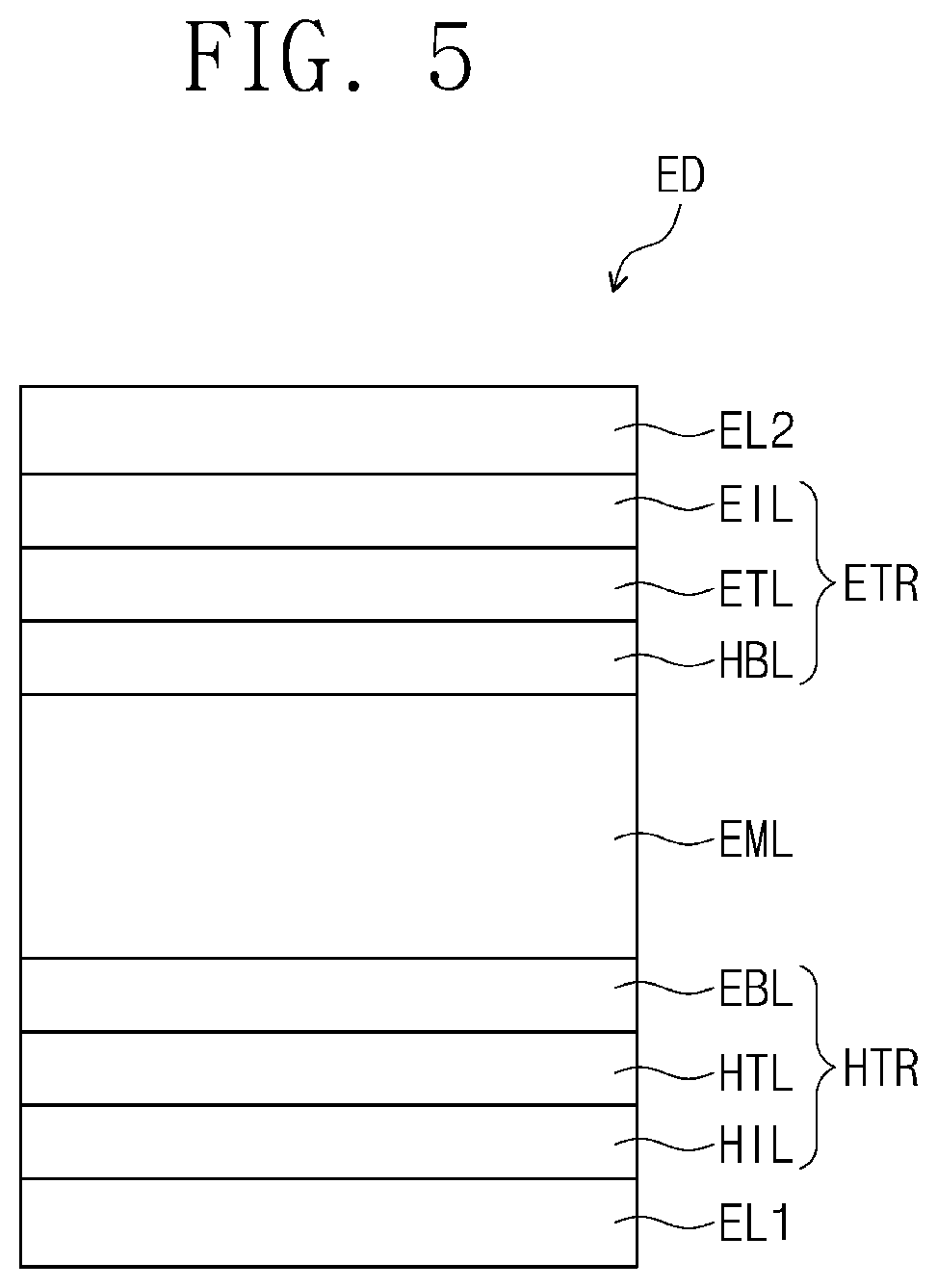 Patent US12365683 Figure 4 – Light emitting device and fused polycyclic compound for light emitting device