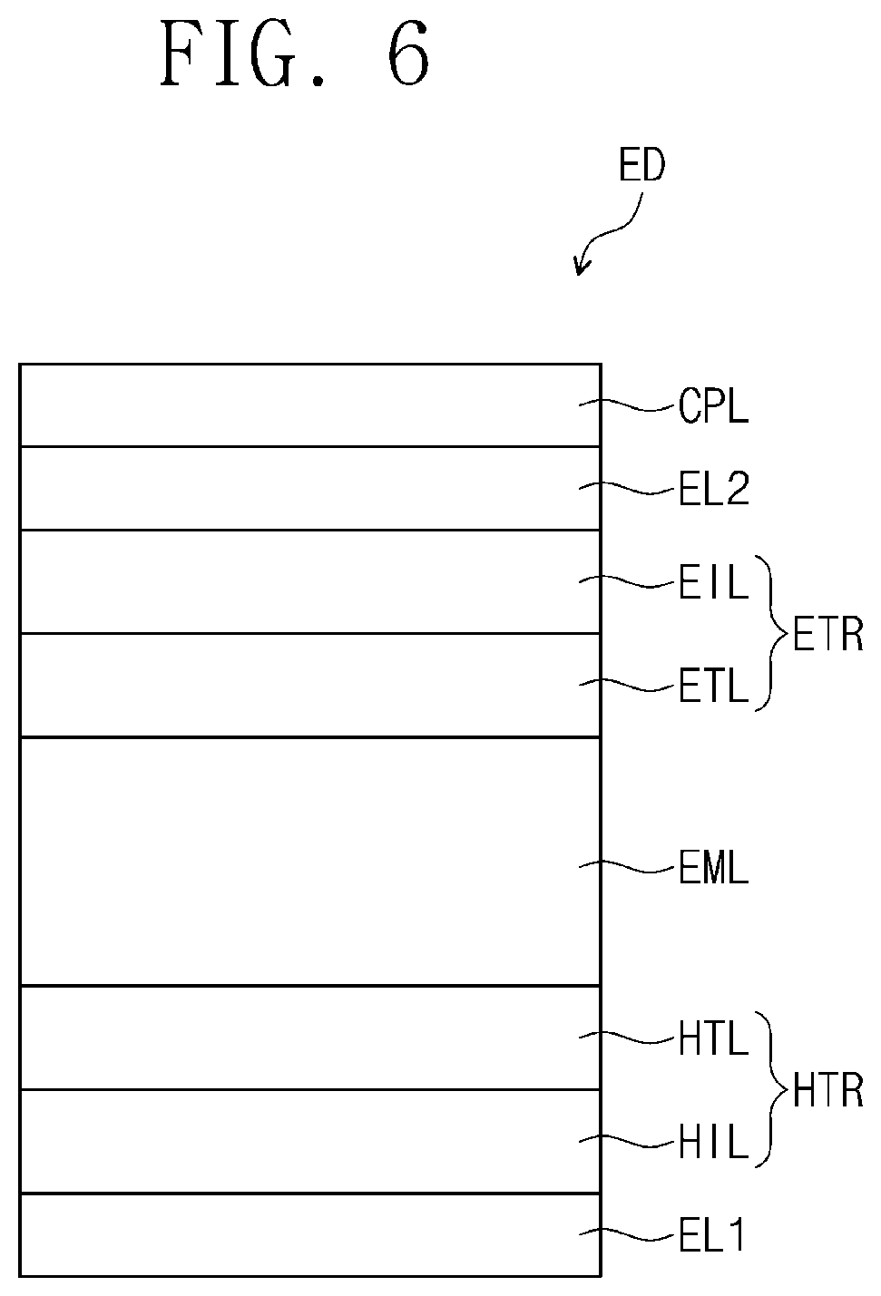 Patent US12365683 Figure 5 – Light emitting device and fused polycyclic compound for light emitting device
