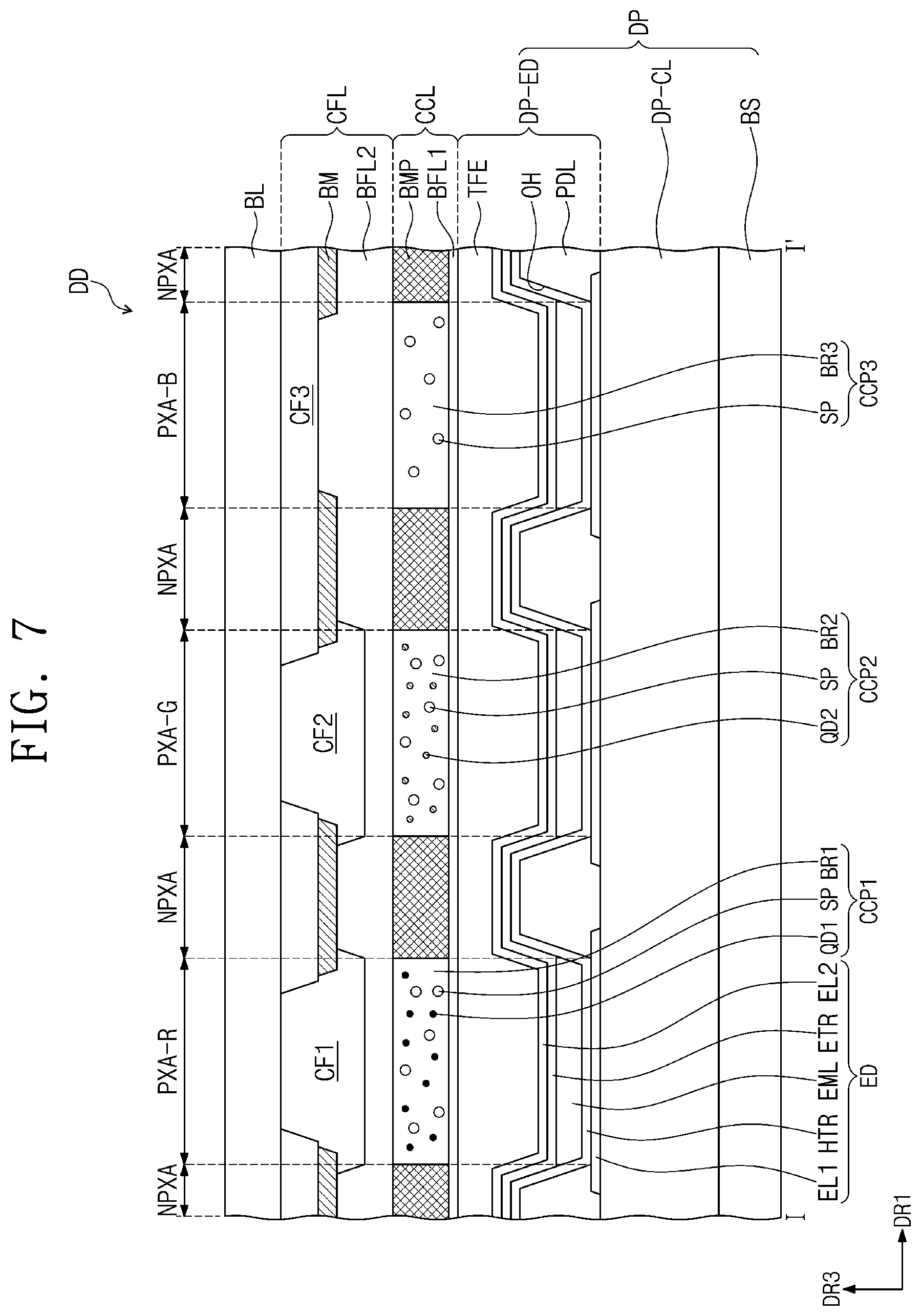 Patent US12365683 Figure 6 – Light emitting device and fused polycyclic compound for light emitting device