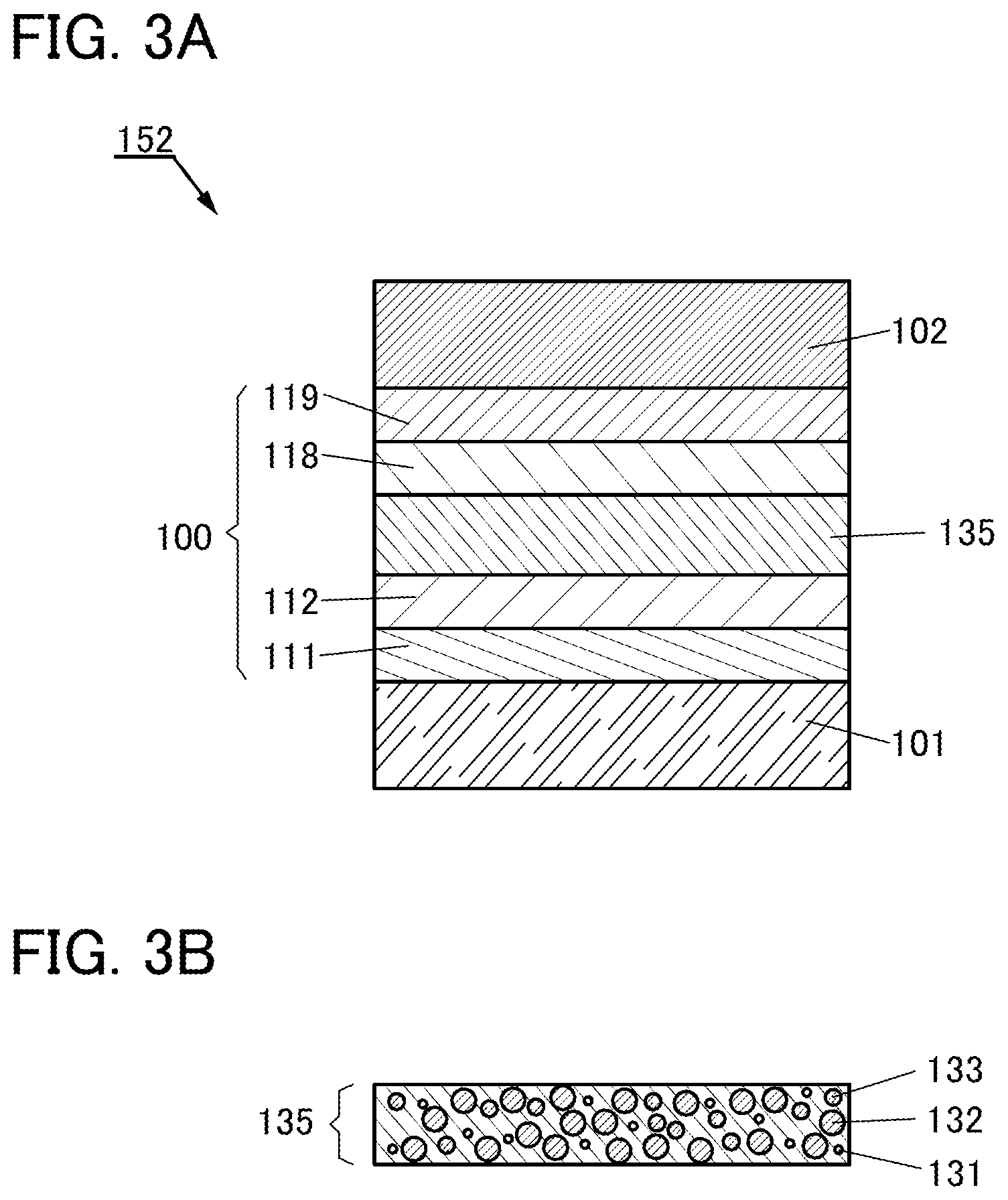 Patent US12365835 Figure 3 – Light-emitting element, display device, electronic device, and lighting device