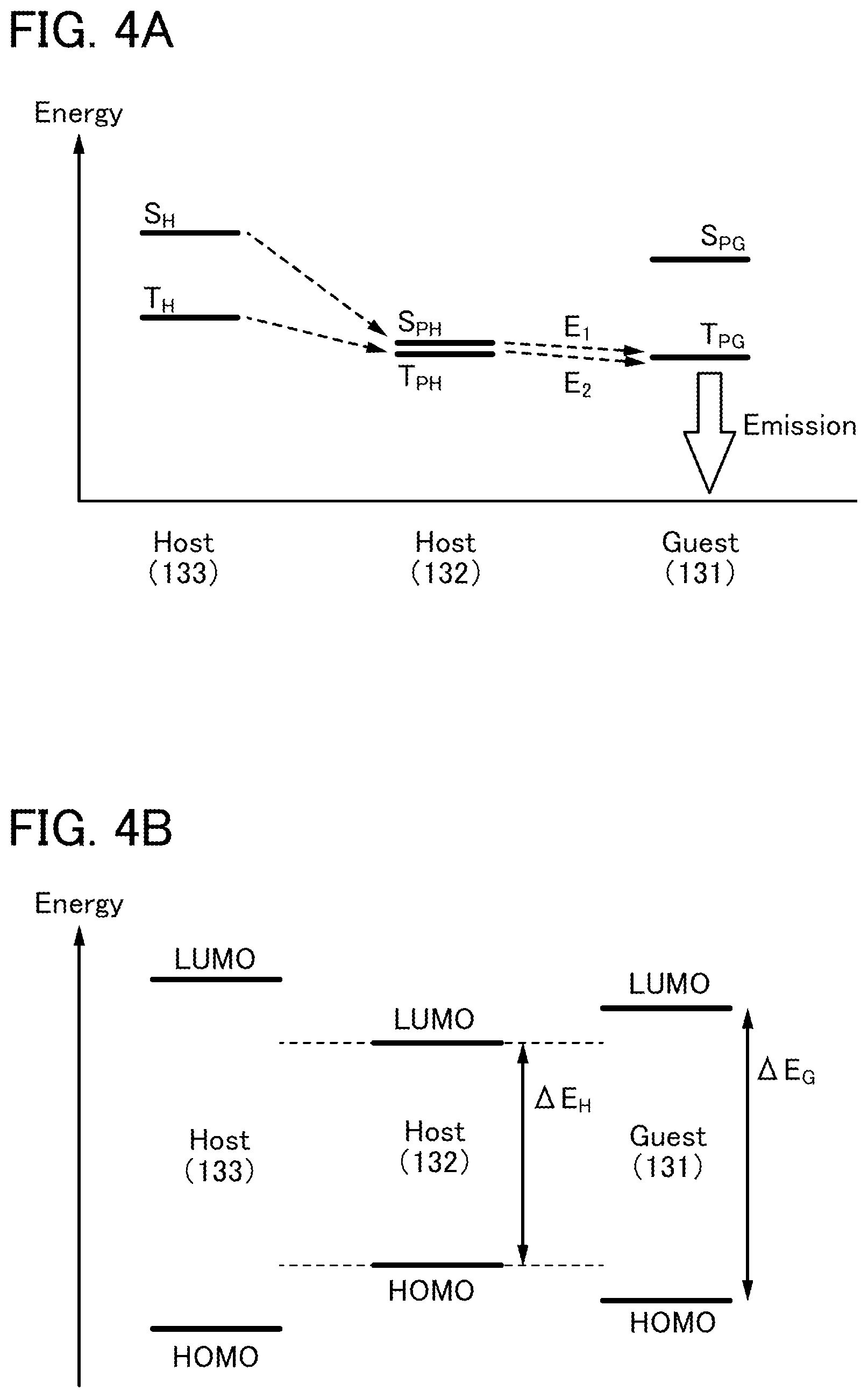 Patent US12365835 Figure 4 – Light-emitting element, display device, electronic device, and lighting device