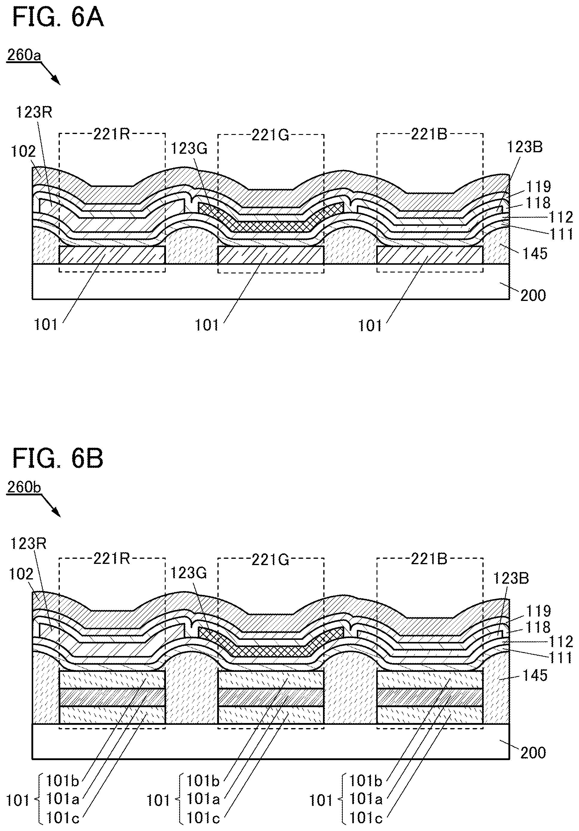 Patent US12365835 Figure 6 – Light-emitting element, display device, electronic device, and lighting device