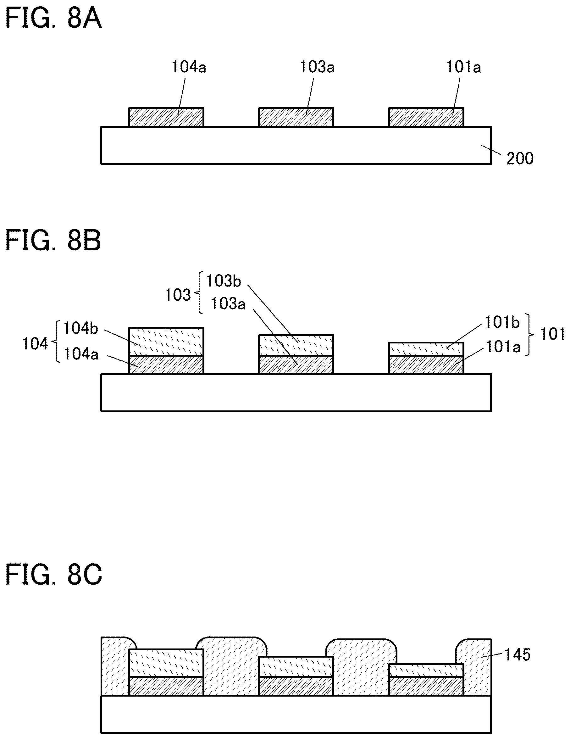 Patent US12365835 Figure 8 – Light-emitting element, display device, electronic device, and lighting device