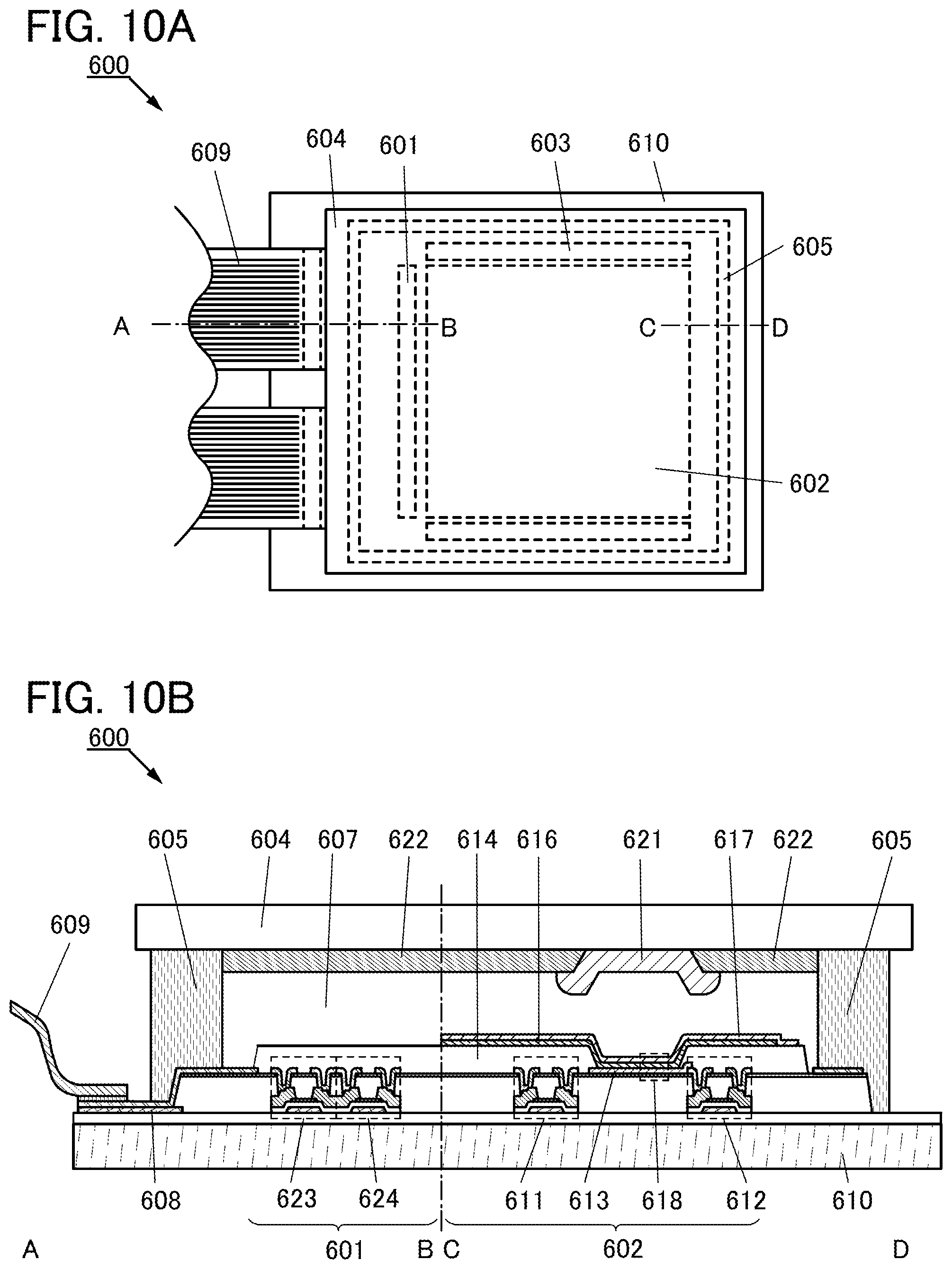 Patent US12365835 Figure 10 – Light-emitting element, display device, electronic device, and lighting device