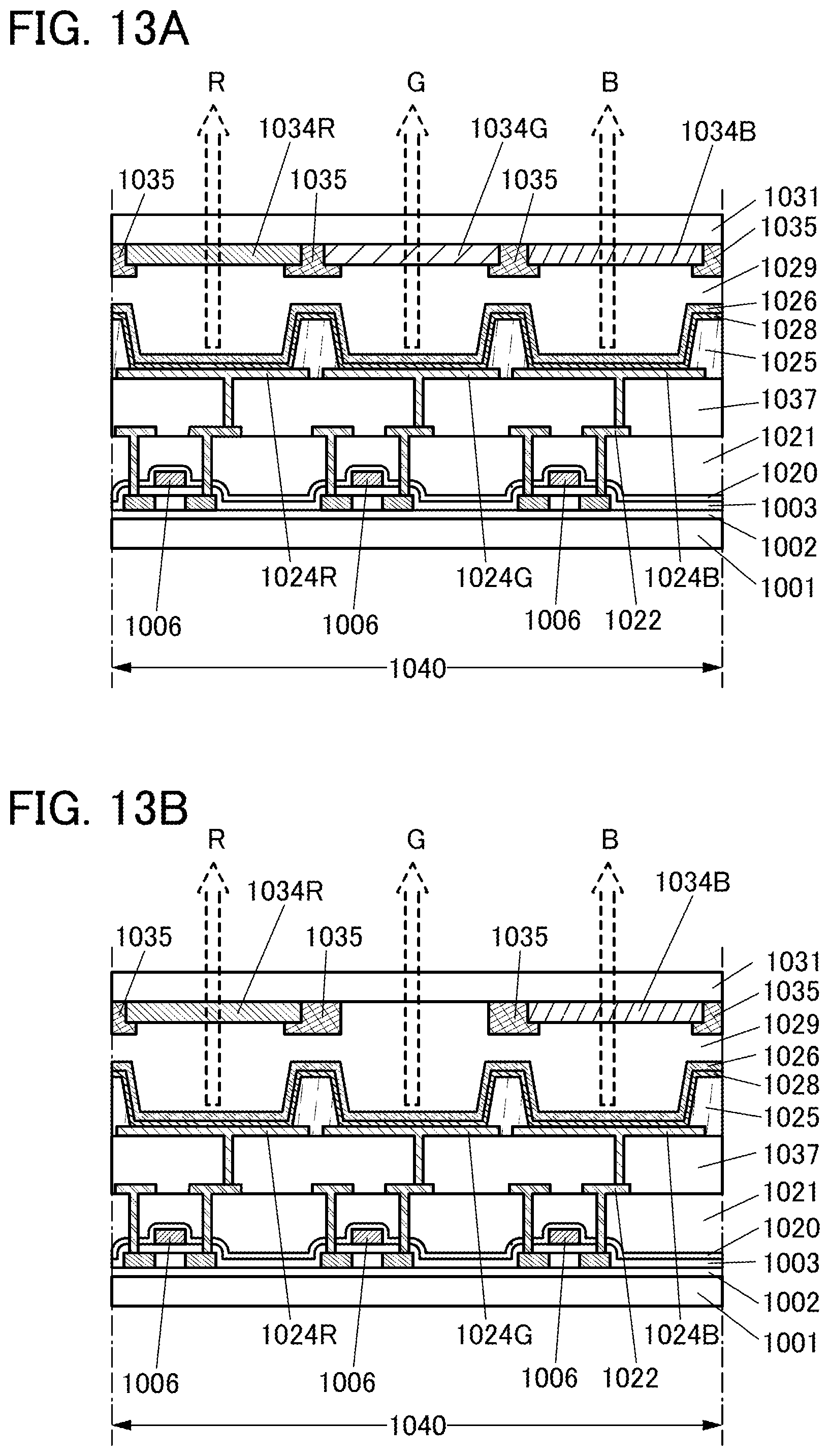 Patent US12365835 Figure 13 – Light-emitting element, display device, electronic device, and lighting device