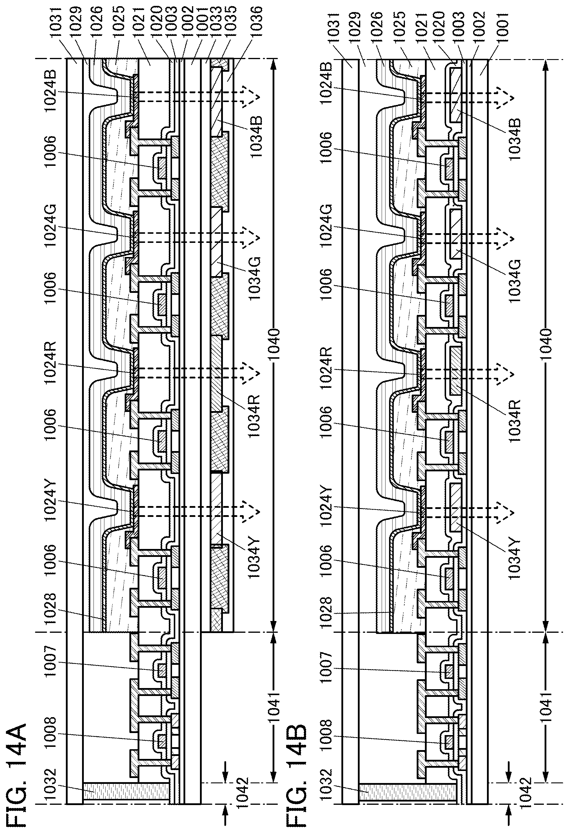 Patent US12365835 Figure 14 – Light-emitting element, display device, electronic device, and lighting device