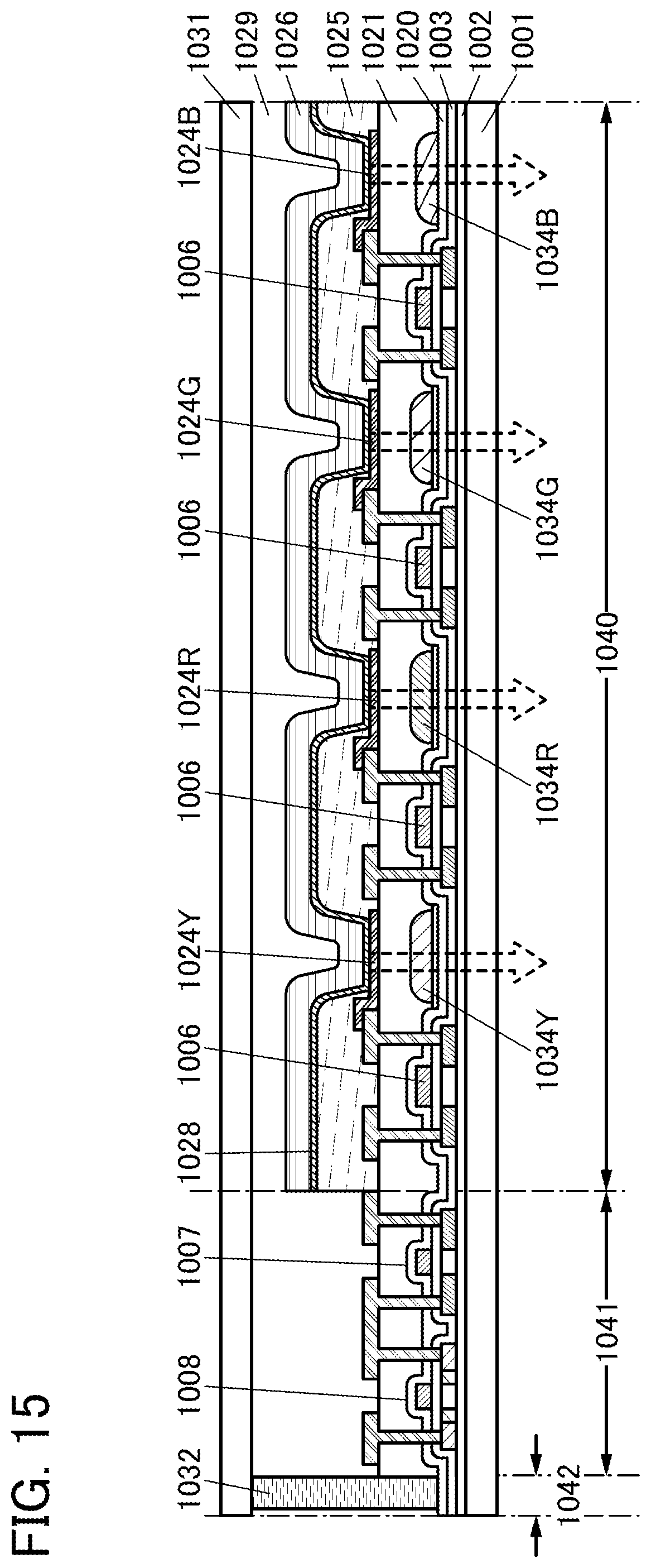 Patent US12365835 Figure 15 – Light-emitting element, display device, electronic device, and lighting device