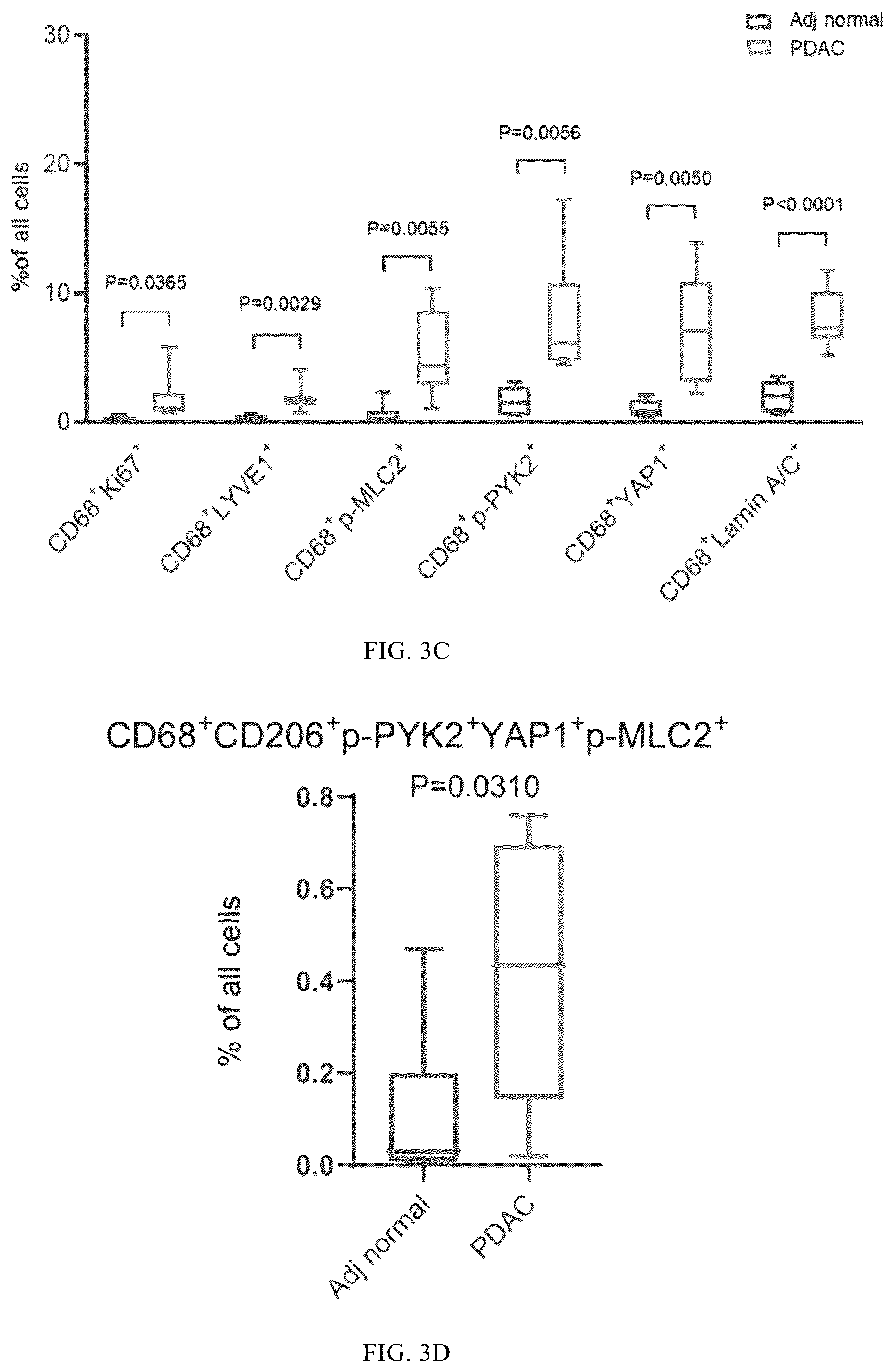 Patent US12365901 Figure 5 – Application of mechanical-force sensitive macrophage subset in pancreatic cancer diagnosis or prognosis evaluation