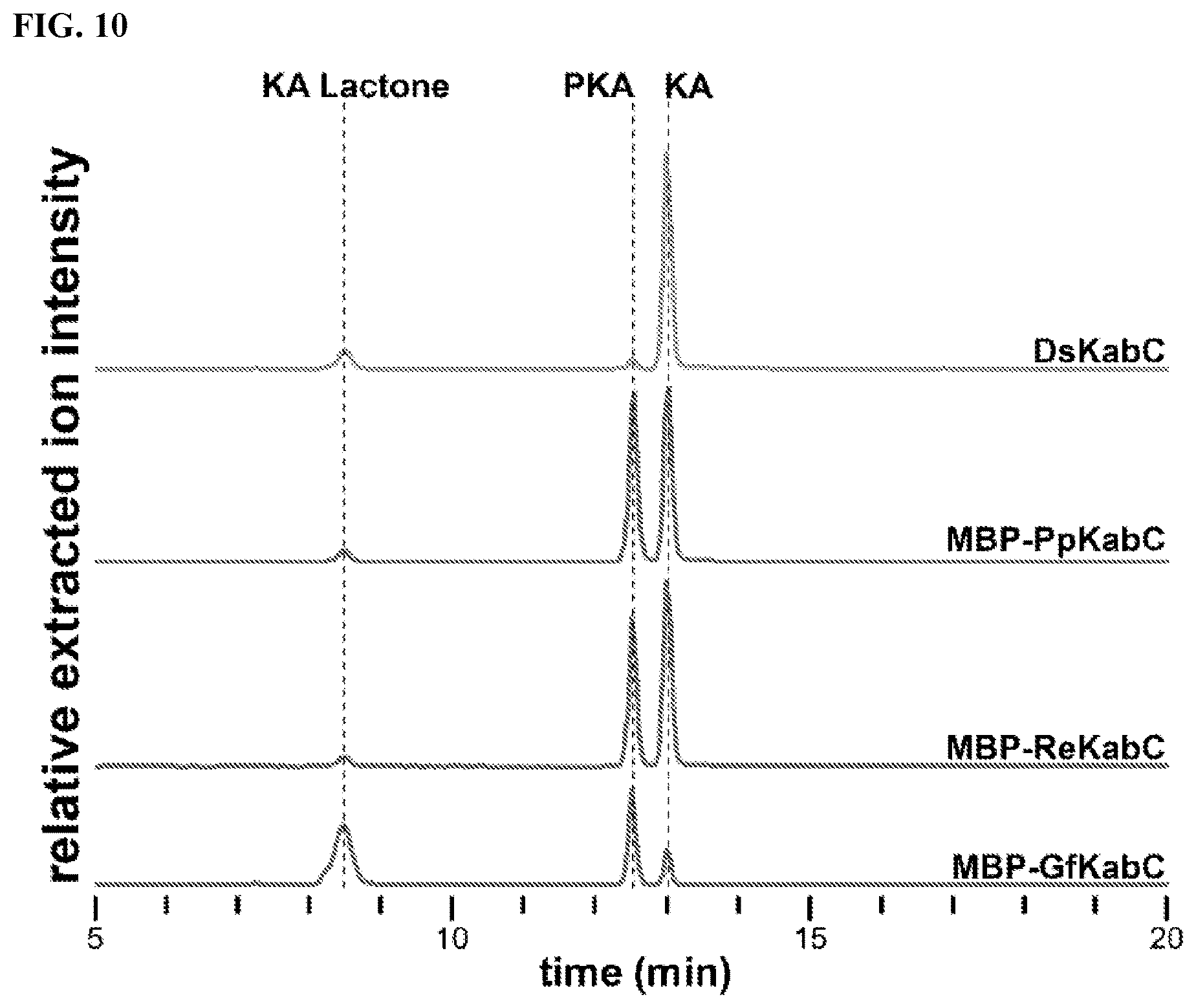 Patent US12365928 Figure 10 – Scalable biosynthesis of the seaweed neurochemical kainic acid