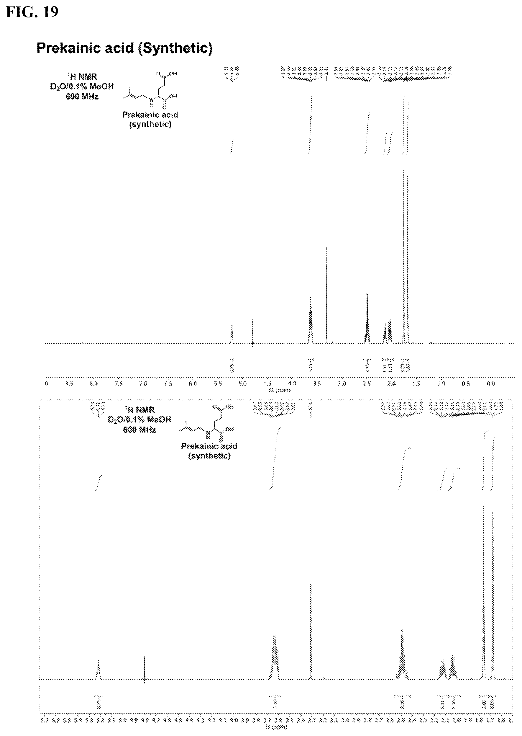 Patent US12365928 Figure 19 – Scalable biosynthesis of the seaweed neurochemical kainic acid