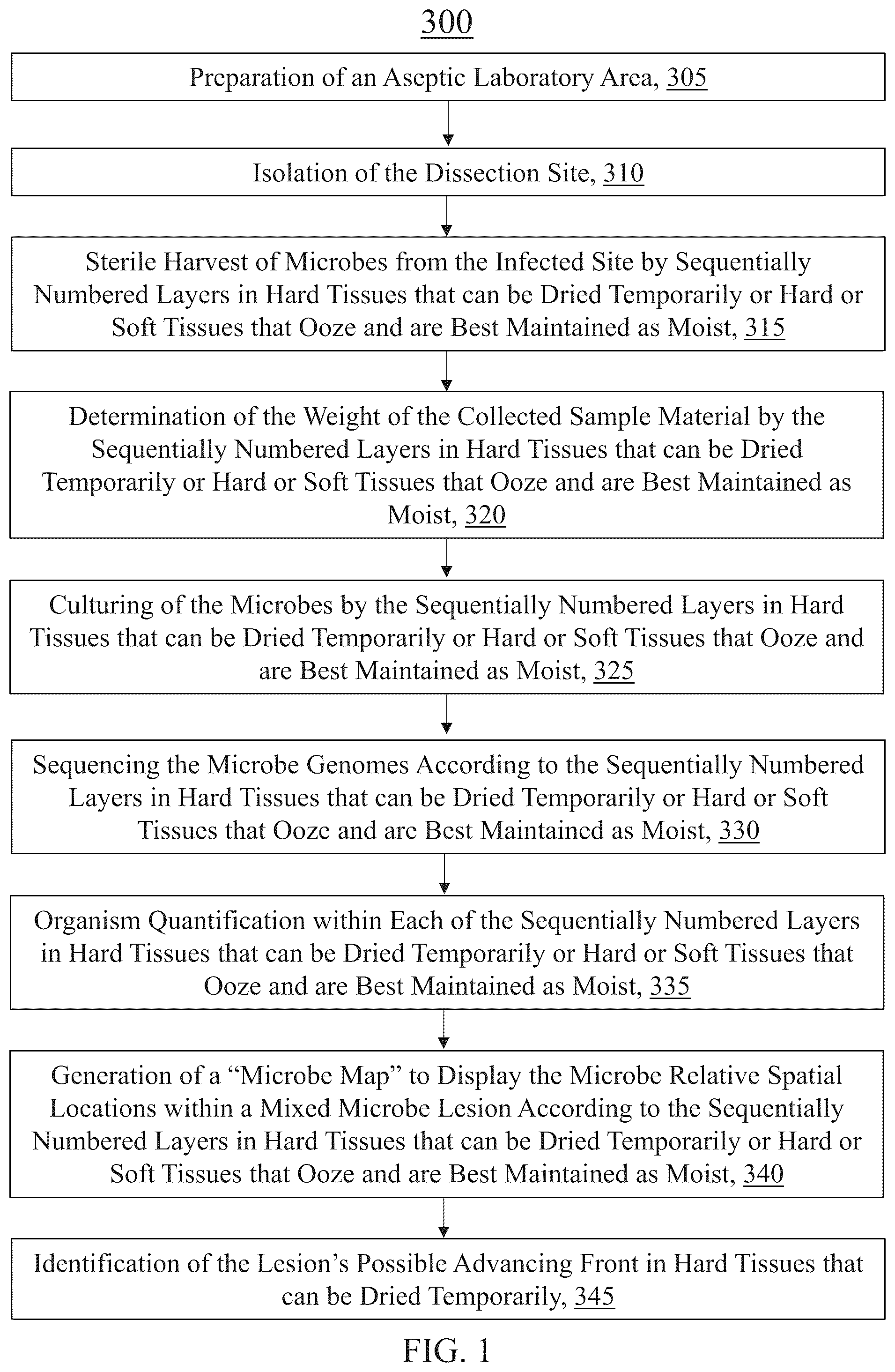 Patent US12365931 — Aseptic dissection and characterization of mixed microbial infections, display of microbe spatial relationships and lesion advancing fronts in human, veterinary, and botanical samples — Figure 1