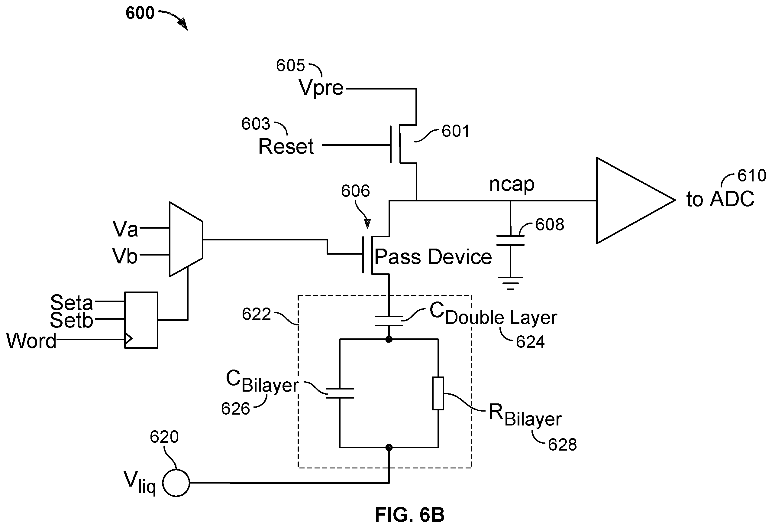 Patent US12365941 Figure 7 – Non-destructive bilayer monitoring using measurement of bilayer response to electrical stimulus