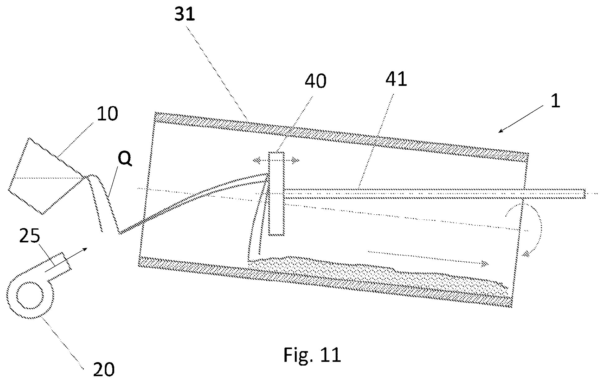 Patent US12365952 Figure 8 – Process and apparatus for the granulation of slag deriving from iron and steel production