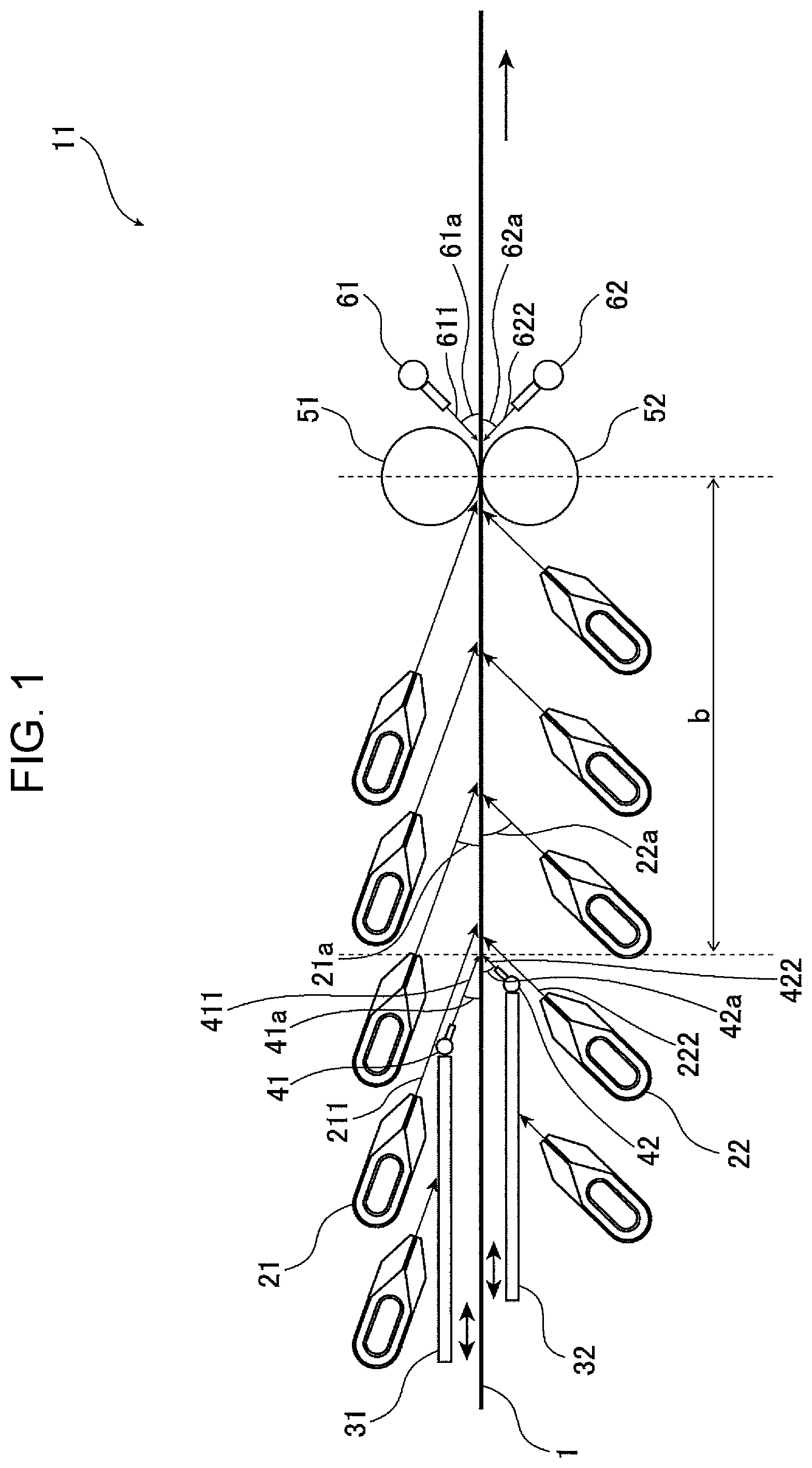 Patent US12365956 Figure 1 – Metal-strip rapid cooling apparatus, metal-strip rapid cooling method, and method of producing metal strip product