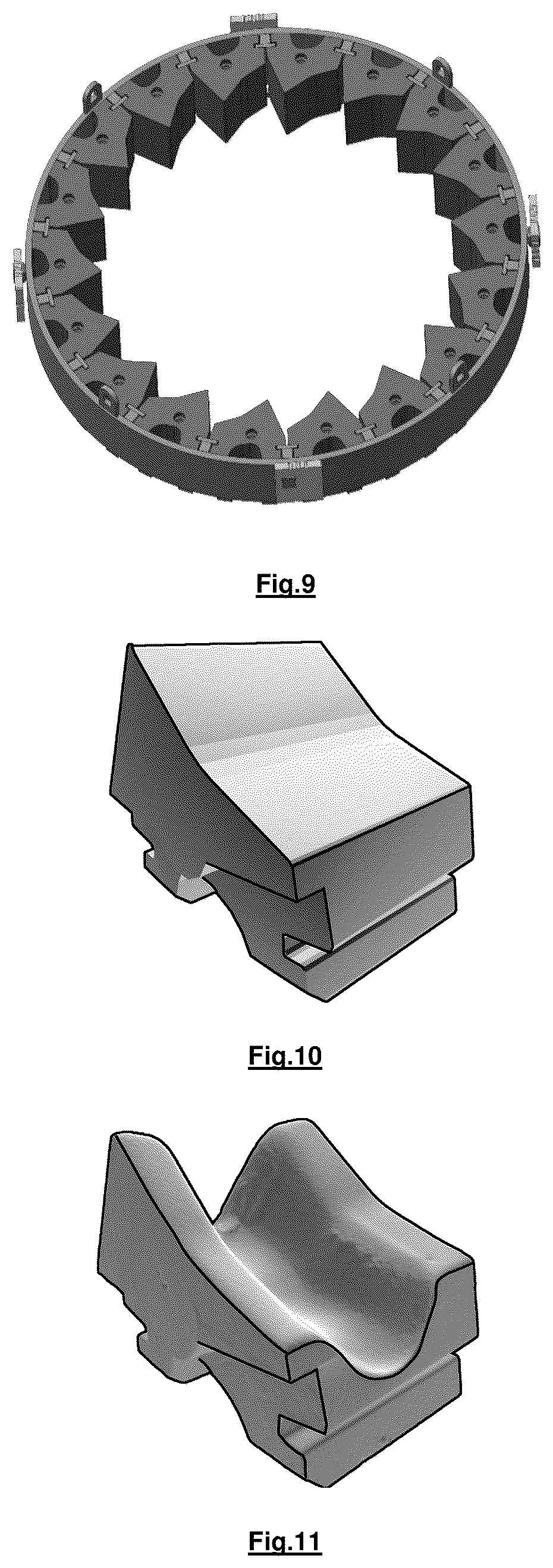 Patent US12365969 Figure 5 – Hierarchical composite wear part with structural reinforcement