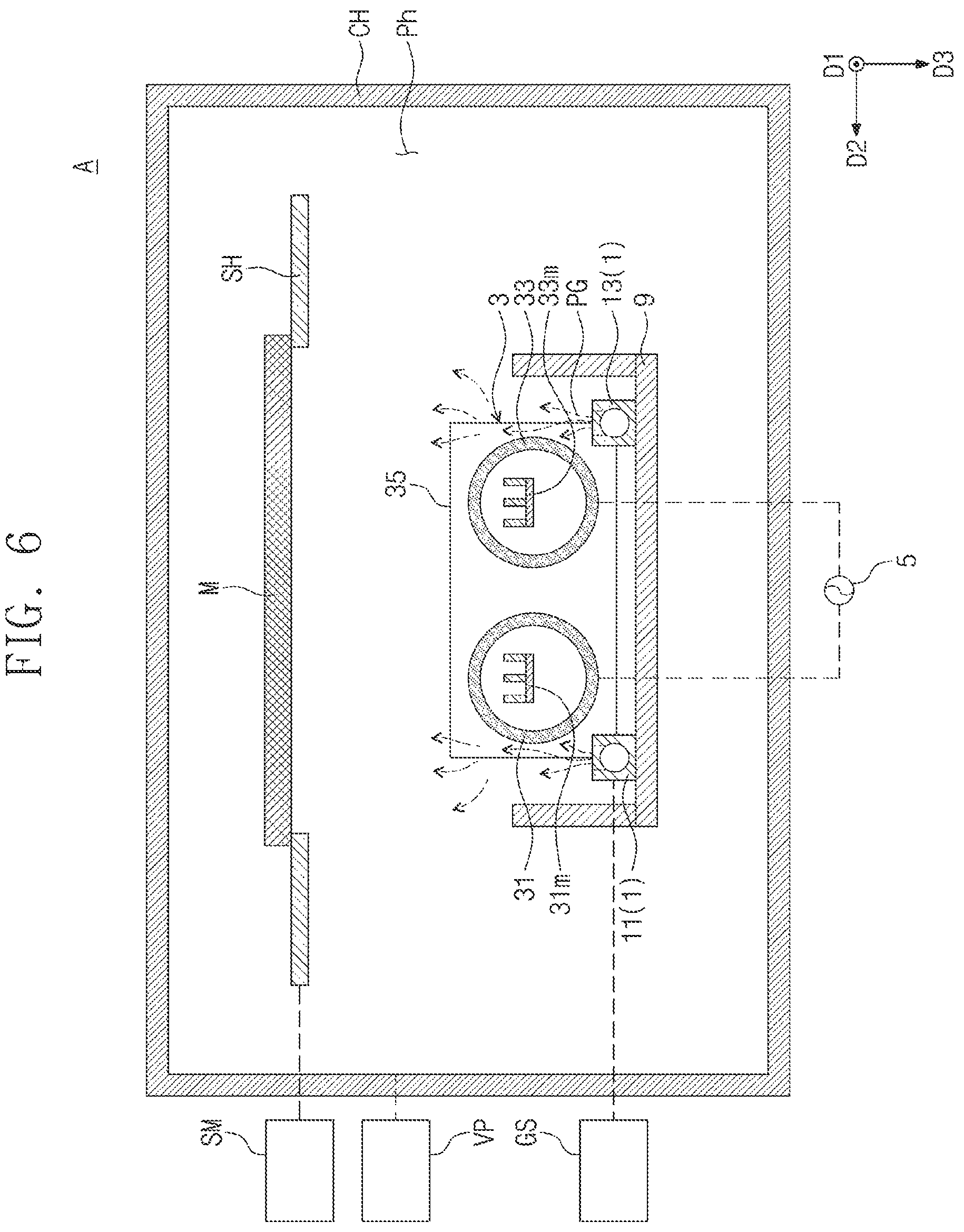 Patent US12365975 Figure 6 – Sputtering apparatus and CVD mask coating method using the same