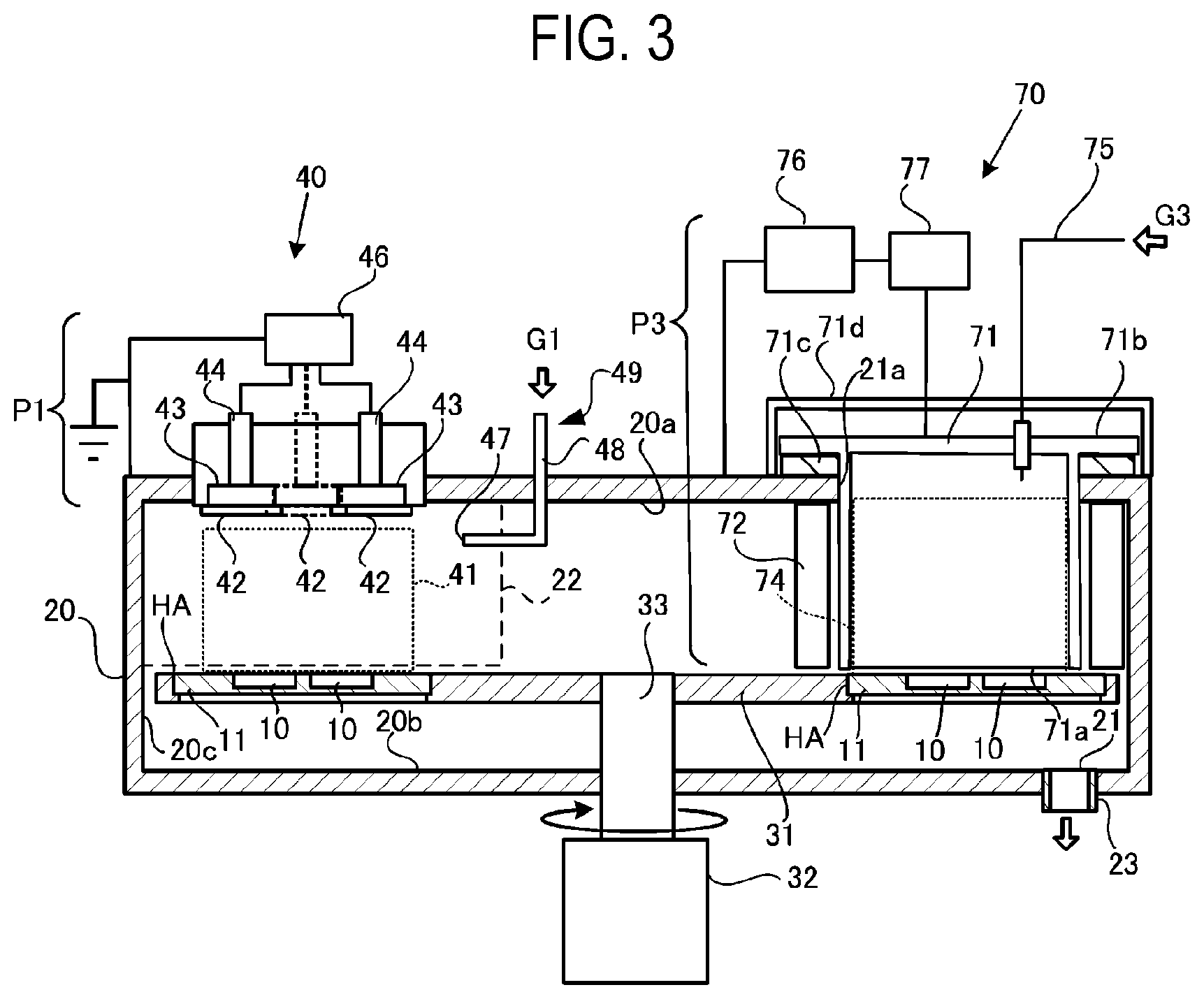 Patent US12365976 Figure 3 – Film forming apparatus