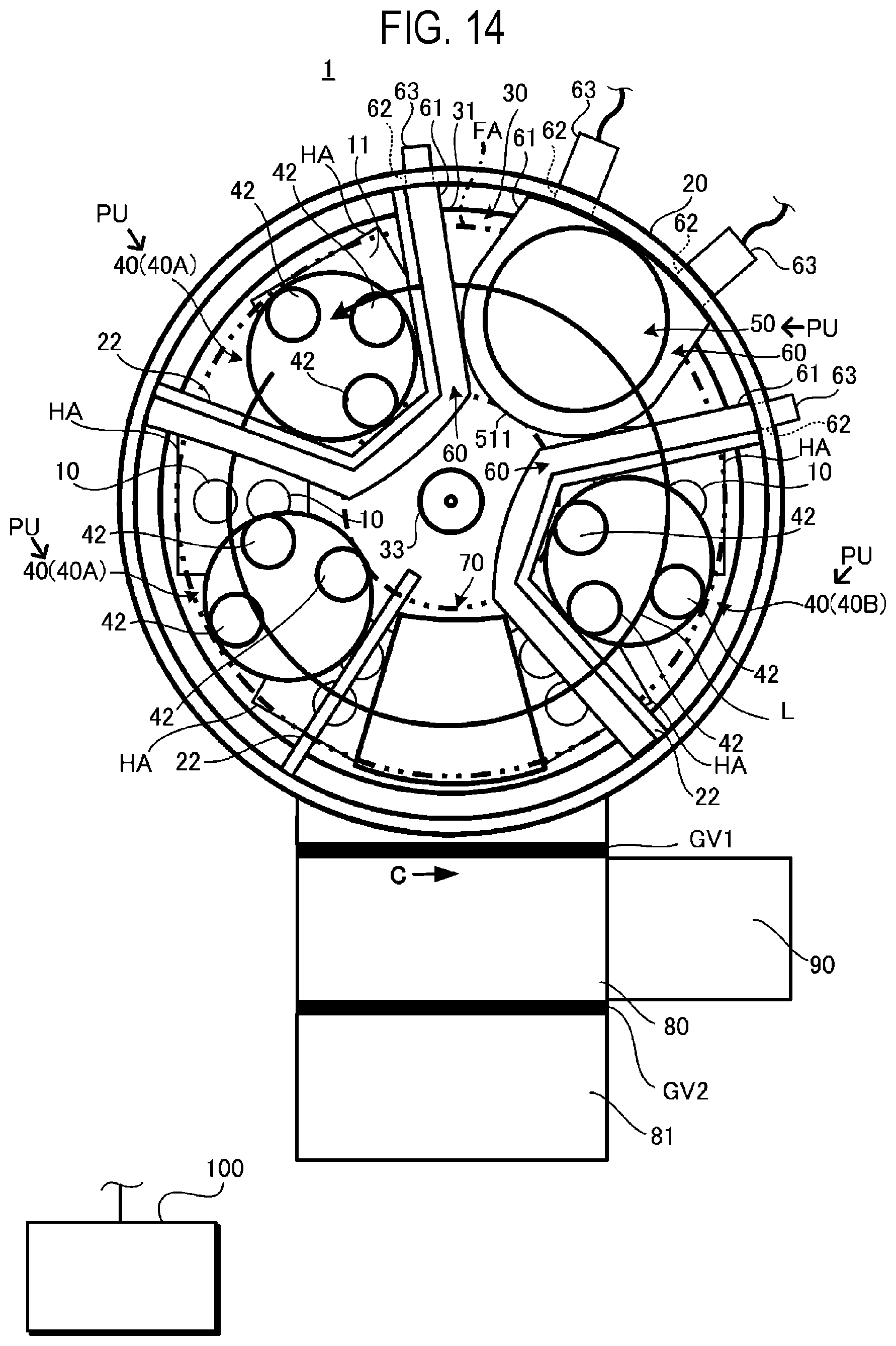 Patent US12365976 Figure 20 – Film forming apparatus