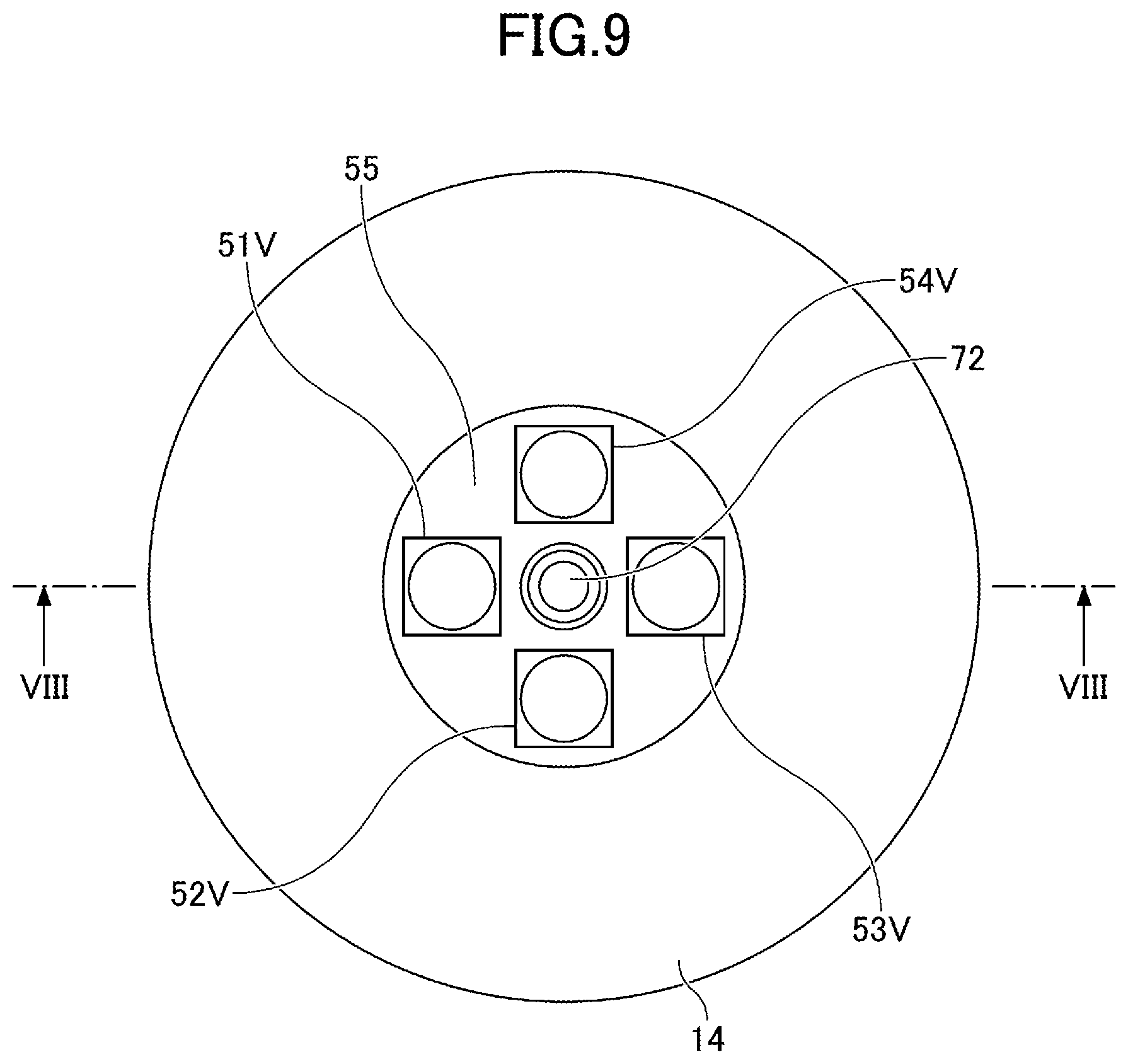 Patent US12365985 Figure 7 – Deposition apparatus with pressure sensor and shower head on same plane and deposition method