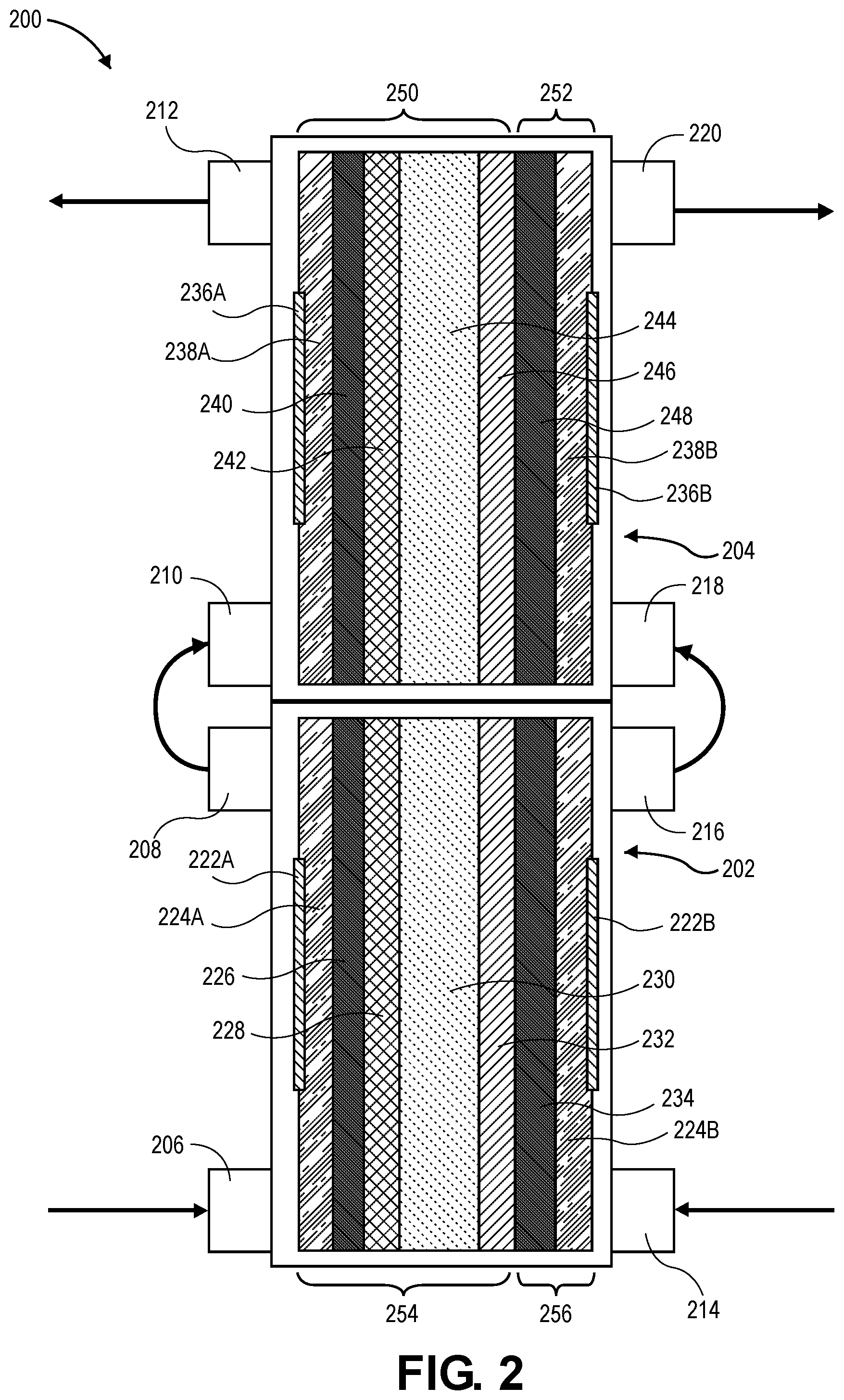 Patent US12365998 Figure 2 – Ion exchange membrane separated two electrode flow analyzer for continuous aqueous electrochemical heavy metal detection