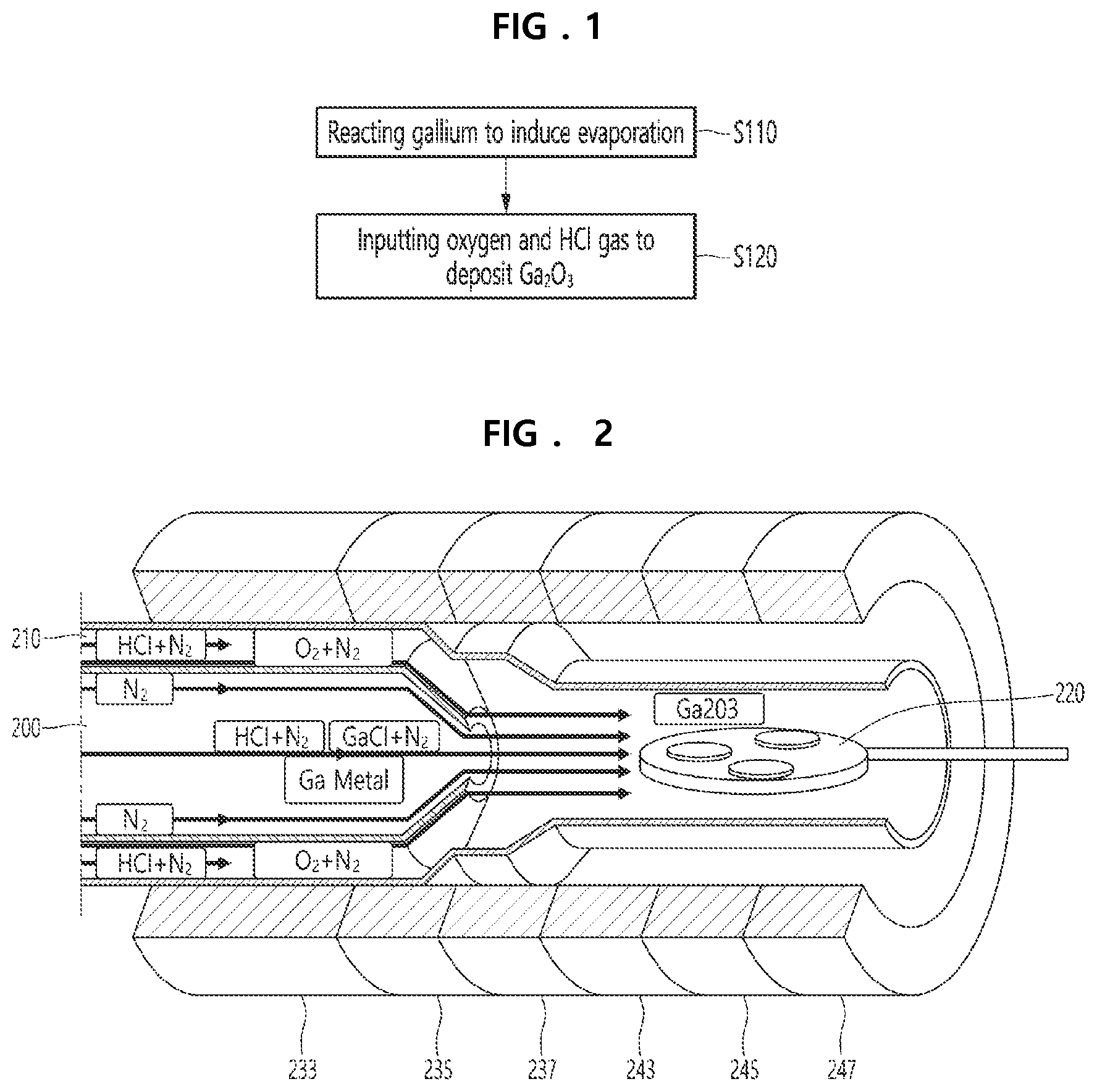Patent US12366007 Figure 1 – Method of depositing Ga 2 O 3 crystal film according to hydride vapor phase epitaxy by supplying GaCl gas, oxygen, and HCl gas