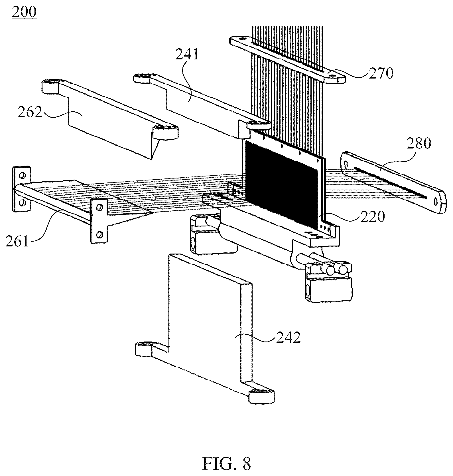 Patent US12366016 Figure 8 – Systems, devices and method for three-dimensional surface weaving