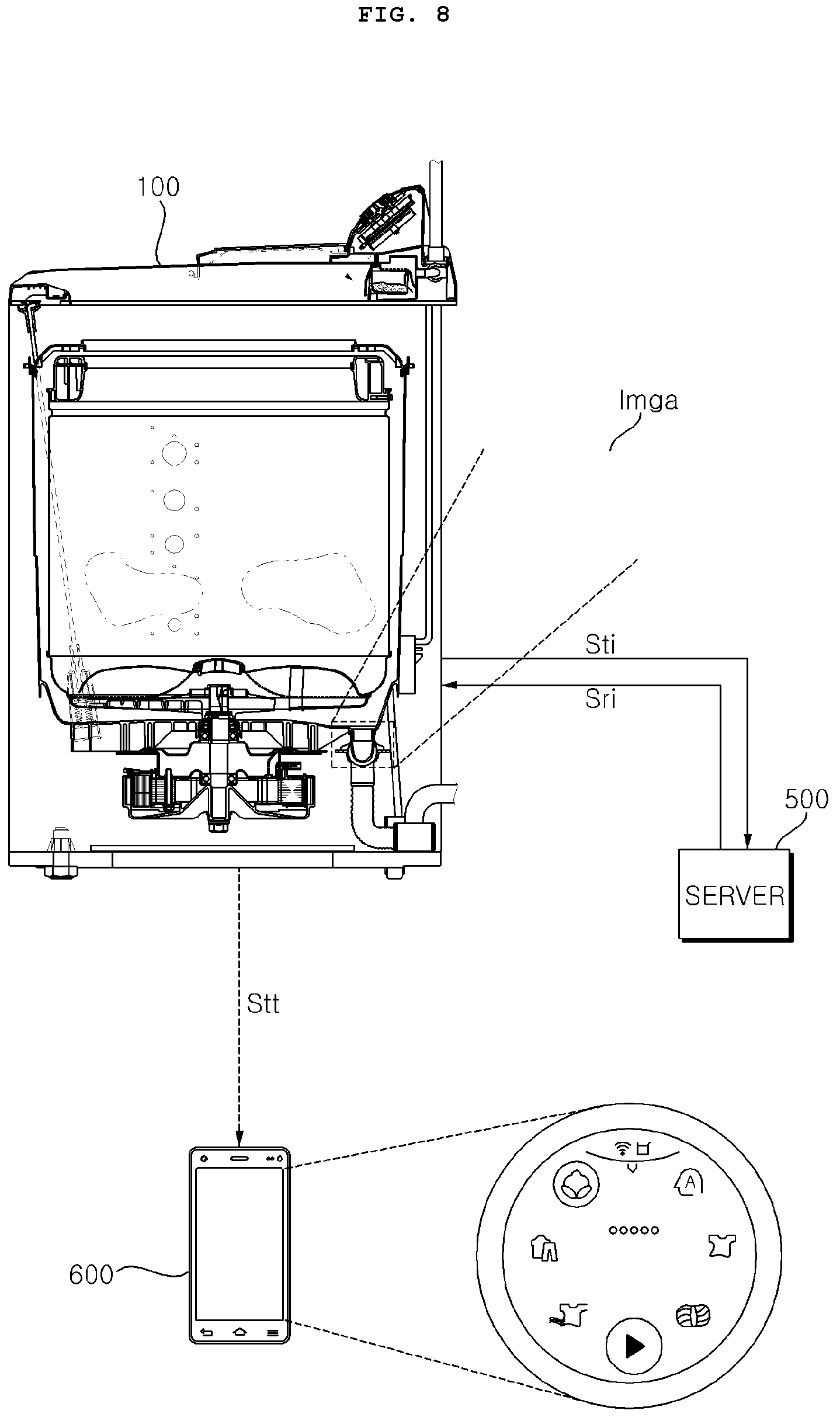Patent US12366024 Figure 9 – Laundry treatment machine and laundry treatment system including the same