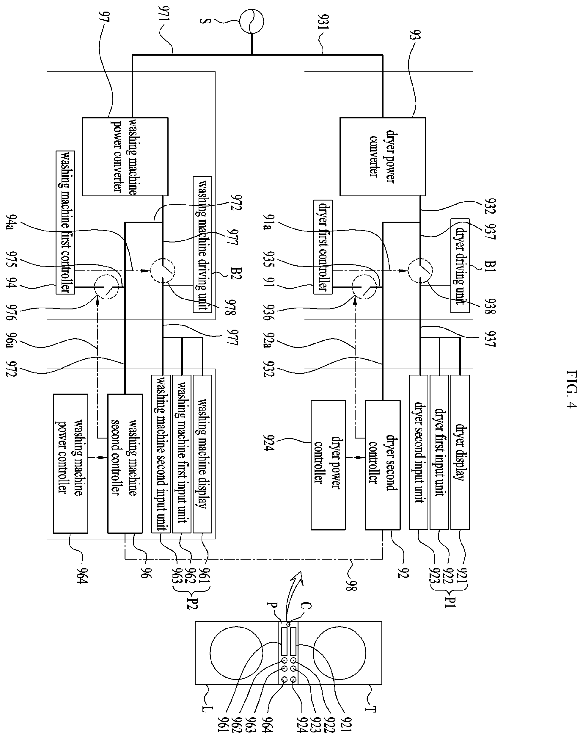 Patent US12366026 Figure 4 – Laundry treating apparatus and control method for the same